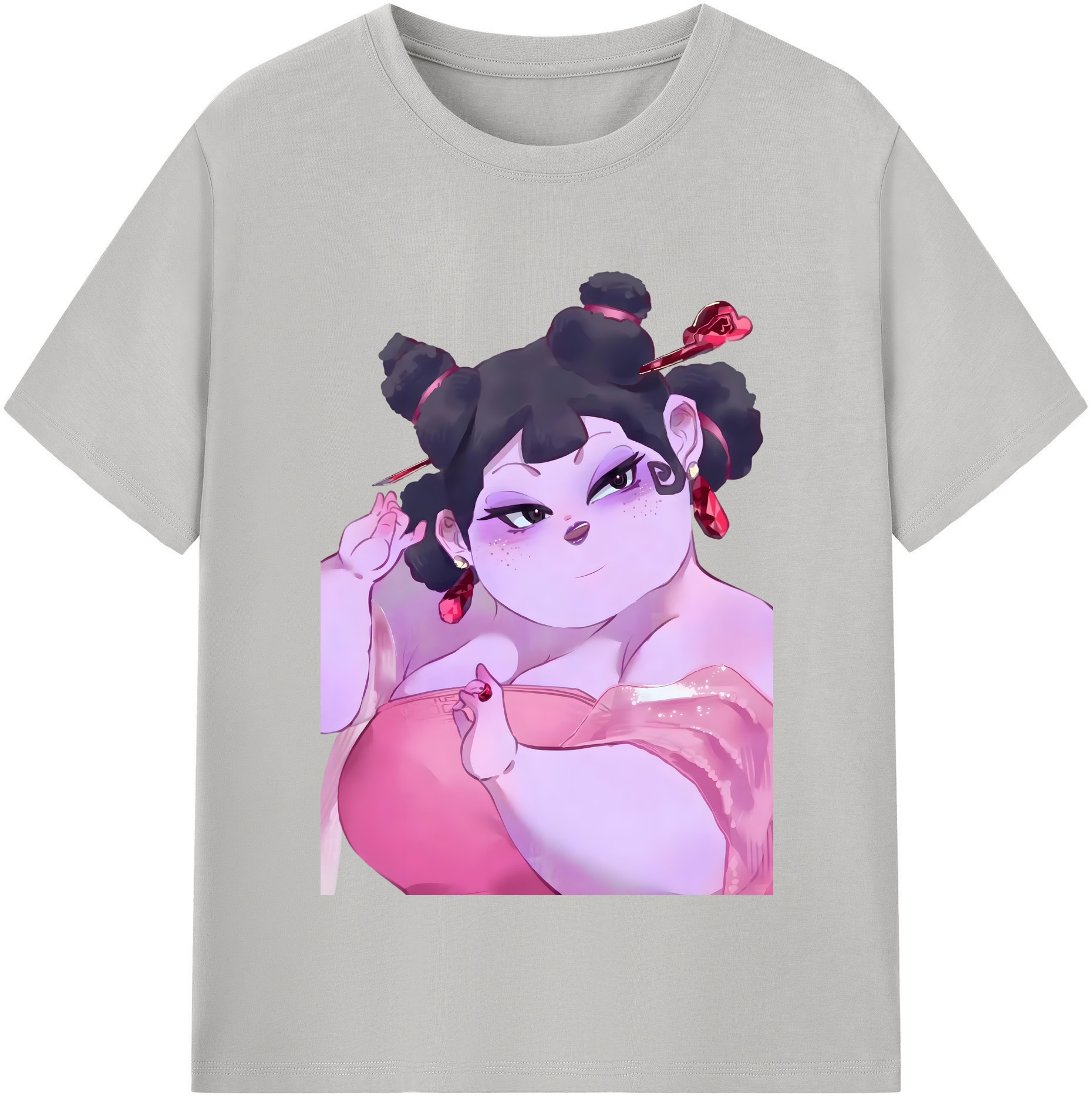 （画像用） Ne Zha 2 ナタ 魔童の大暴れ 綿100％半袖Tシャツ（フロントプリント）