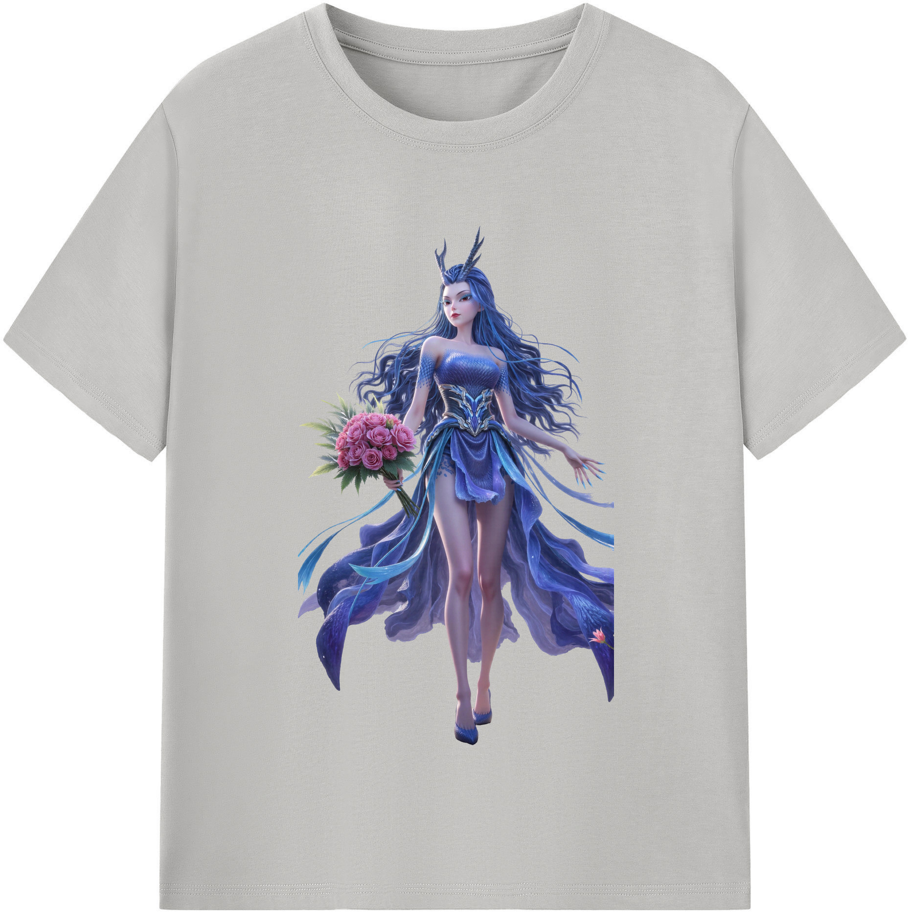 （画像用） Ne Zha 2 ナタ 魔童の大暴れ 綿100％半袖Tシャツ（フロントプリント）