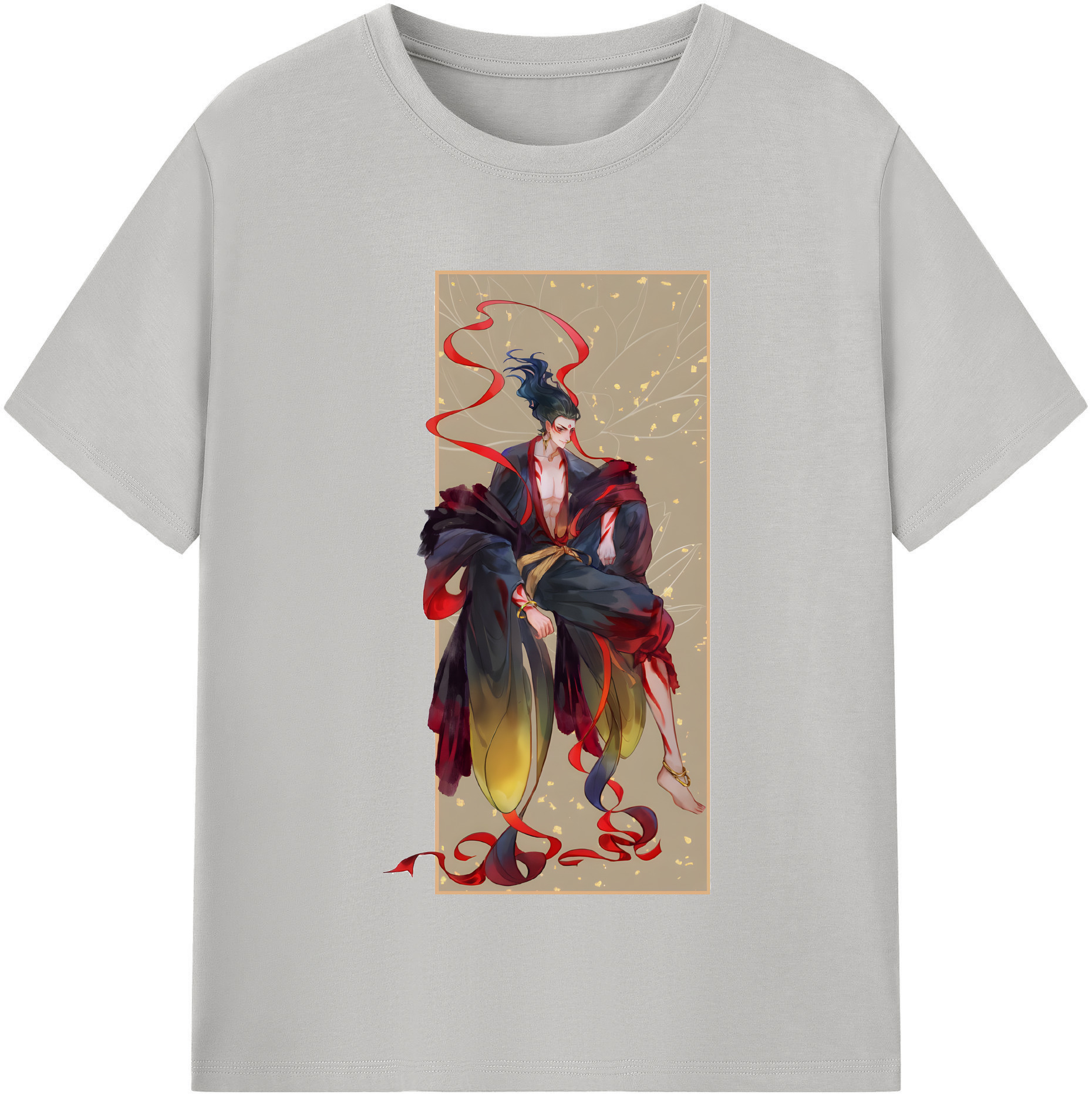 （画像用） Ne Zha 2 ナタ 魔童の大暴れ 綿100％半袖Tシャツ（フロントプリント）
