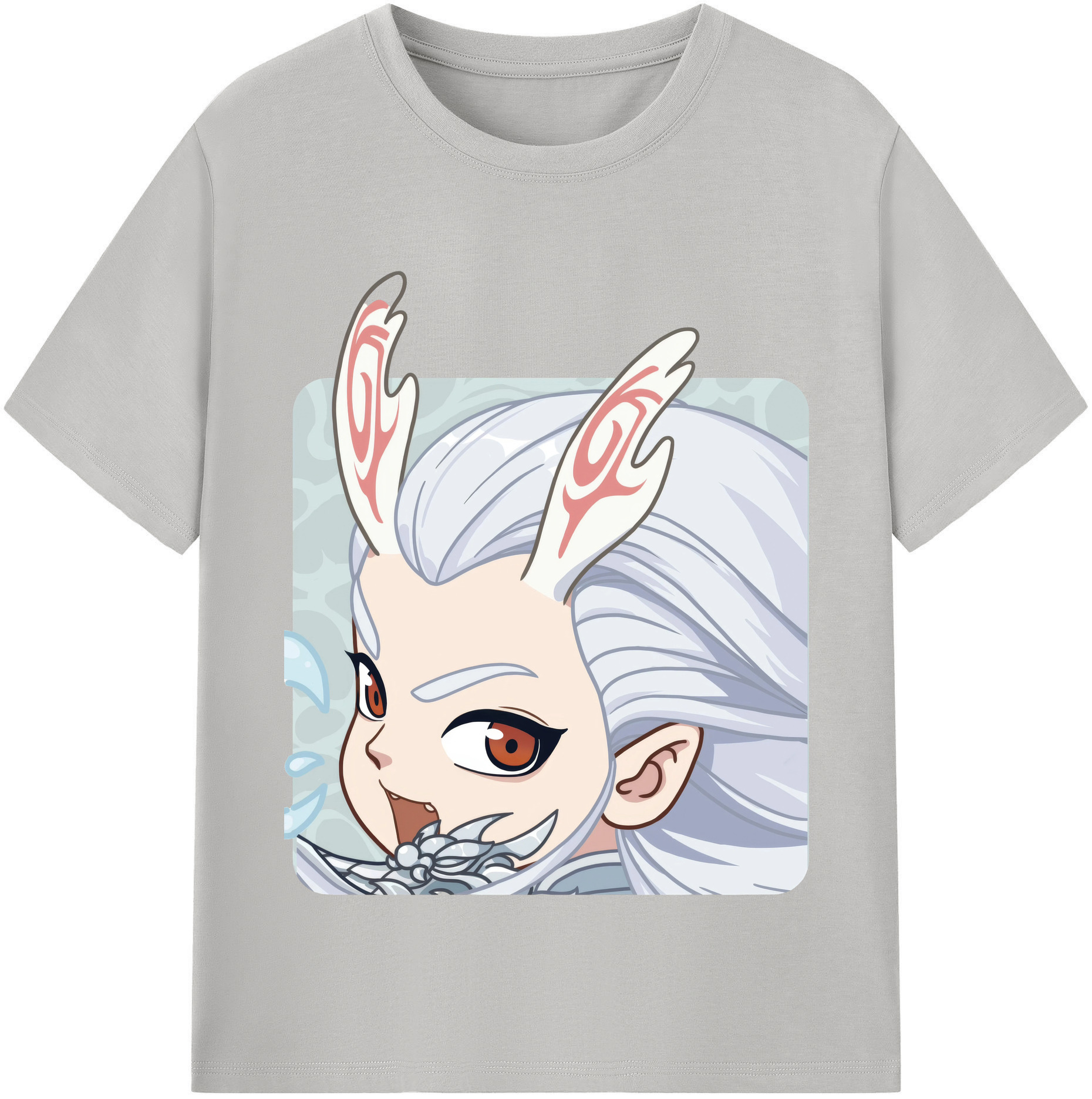 （画像用） Ne Zha 2 ナタ 魔童の大暴れ 綿100％半袖Tシャツ（フロントプリント）