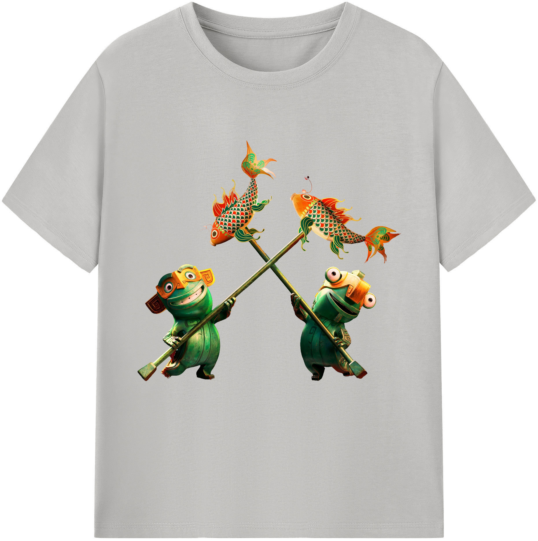 （画像用） Ne Zha 2 ナタ 魔童の大暴れ 綿100％半袖Tシャツ（フロントプリント）