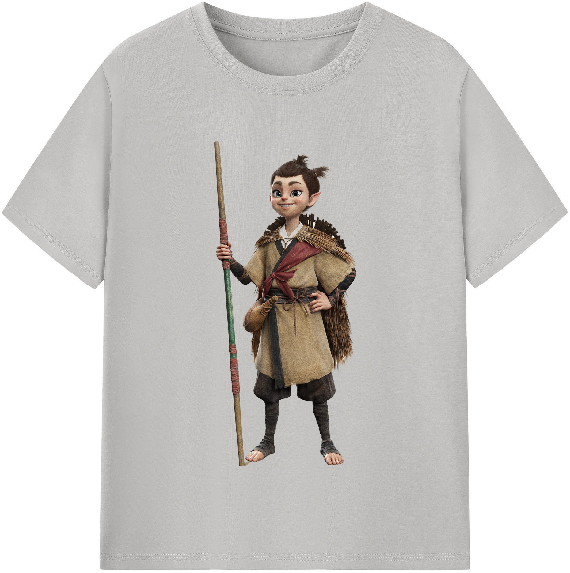 （画像用） Ne Zha 2 ナタ 魔童の大暴れ 綿100％半袖Tシャツ（フロントプリント）