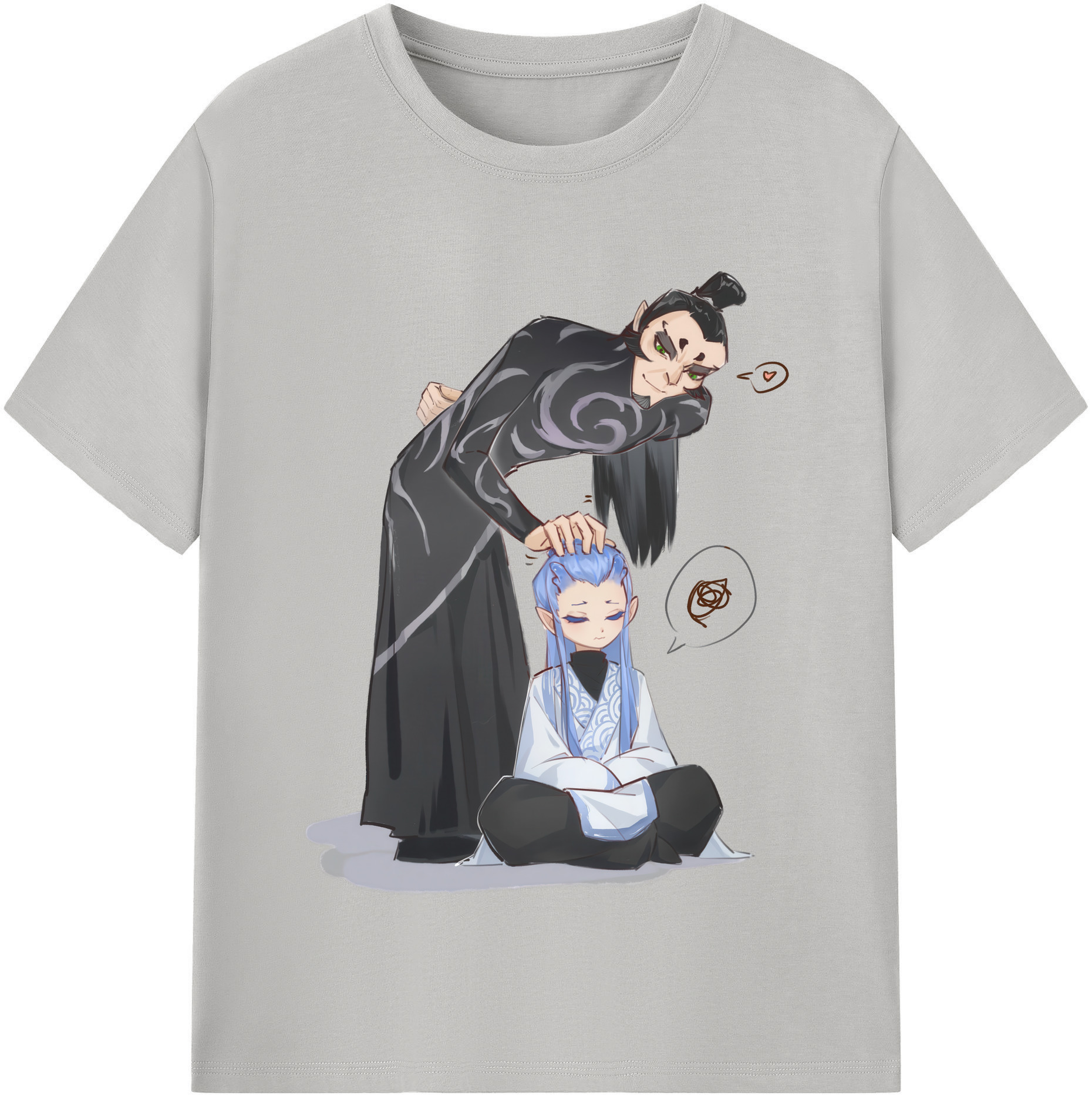 （画像用） Ne Zha 2 ナタ 魔童の大暴れ 綿100％半袖Tシャツ（フロントプリント）
