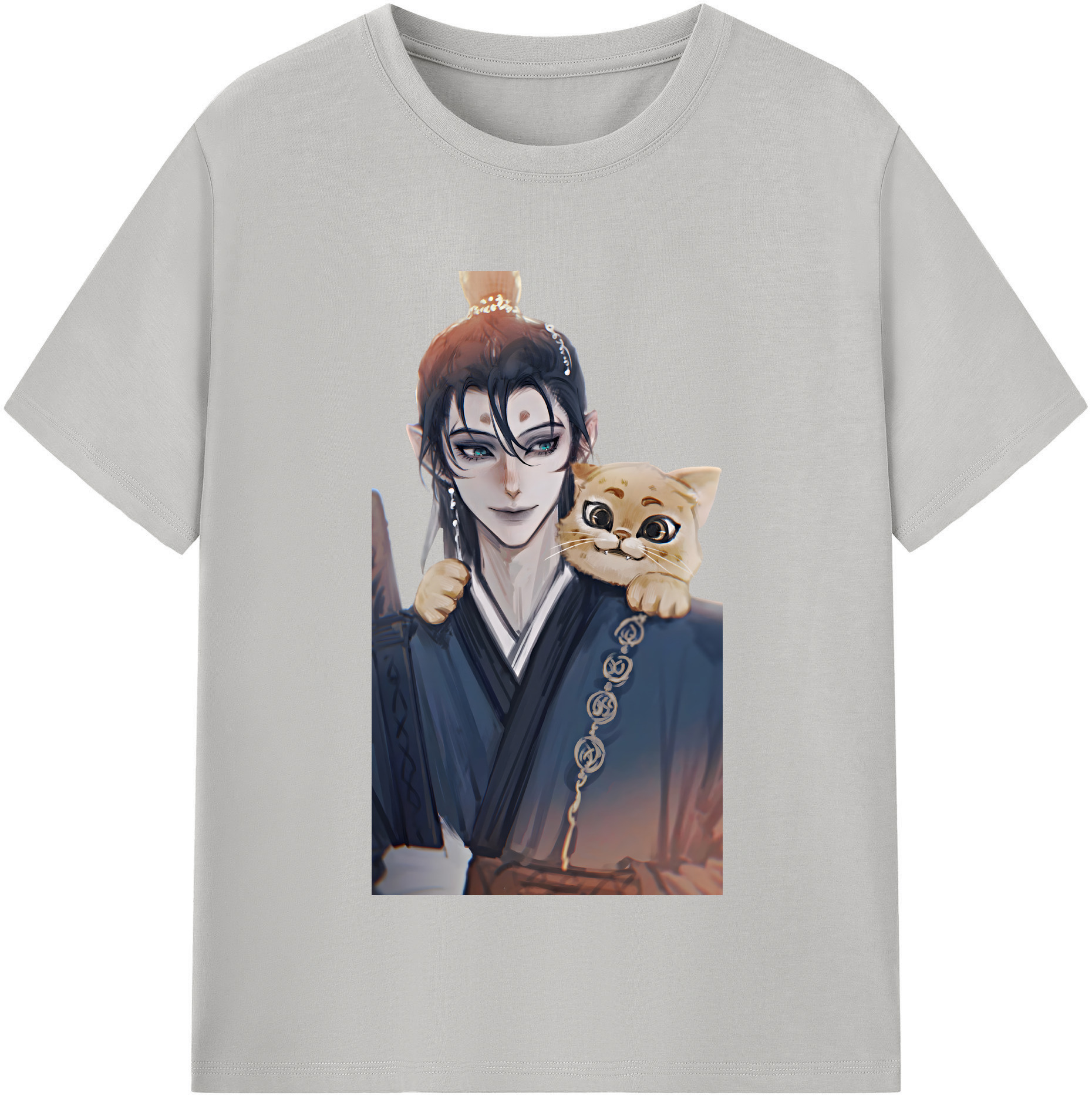 （画像用） Ne Zha 2 ナタ 魔童の大暴れ 綿100％半袖Tシャツ（フロントプリント）