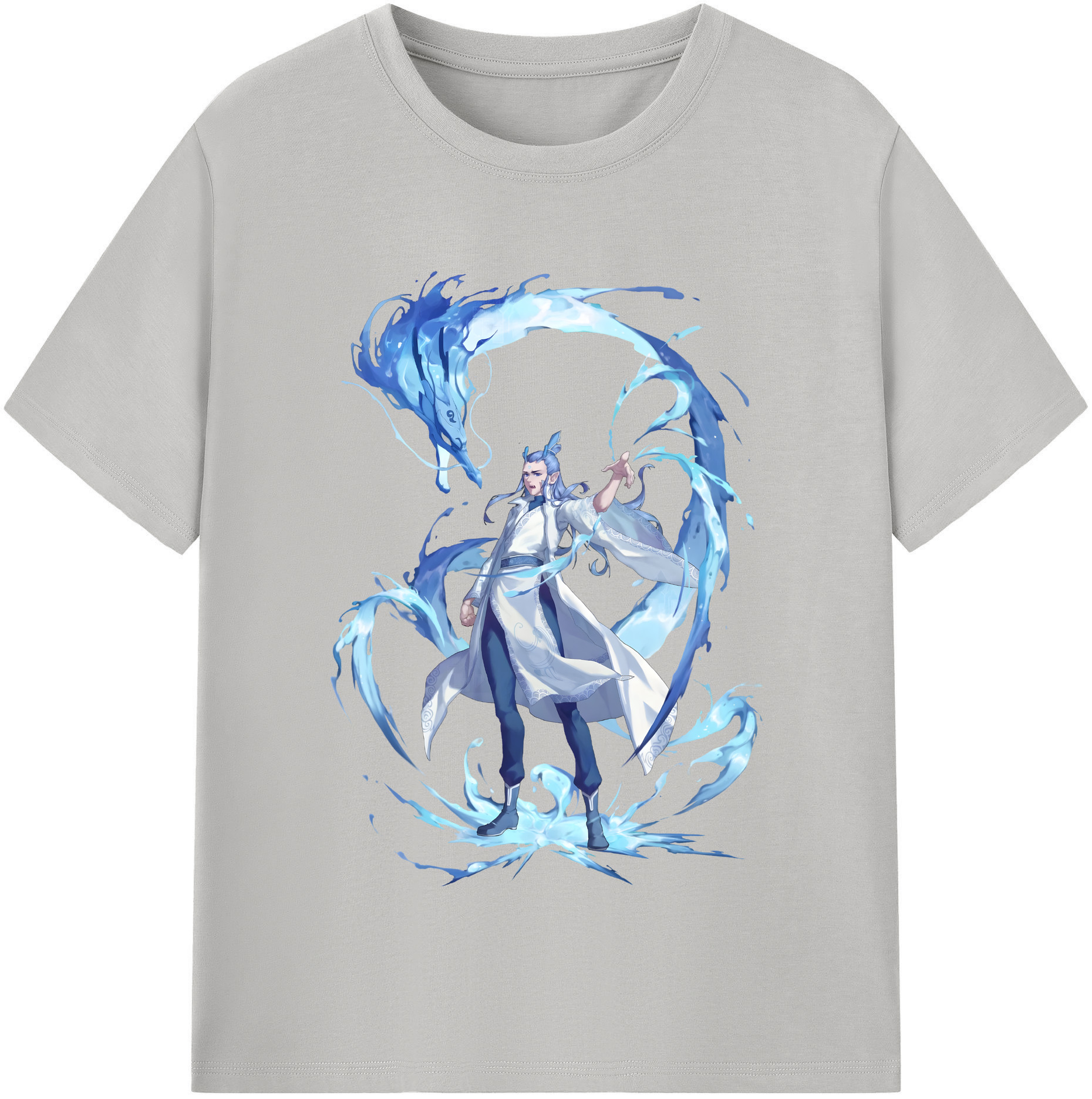 （画像用） Ne Zha 2 ナタ 魔童の大暴れ 綿100％半袖Tシャツ（フロントプリント）