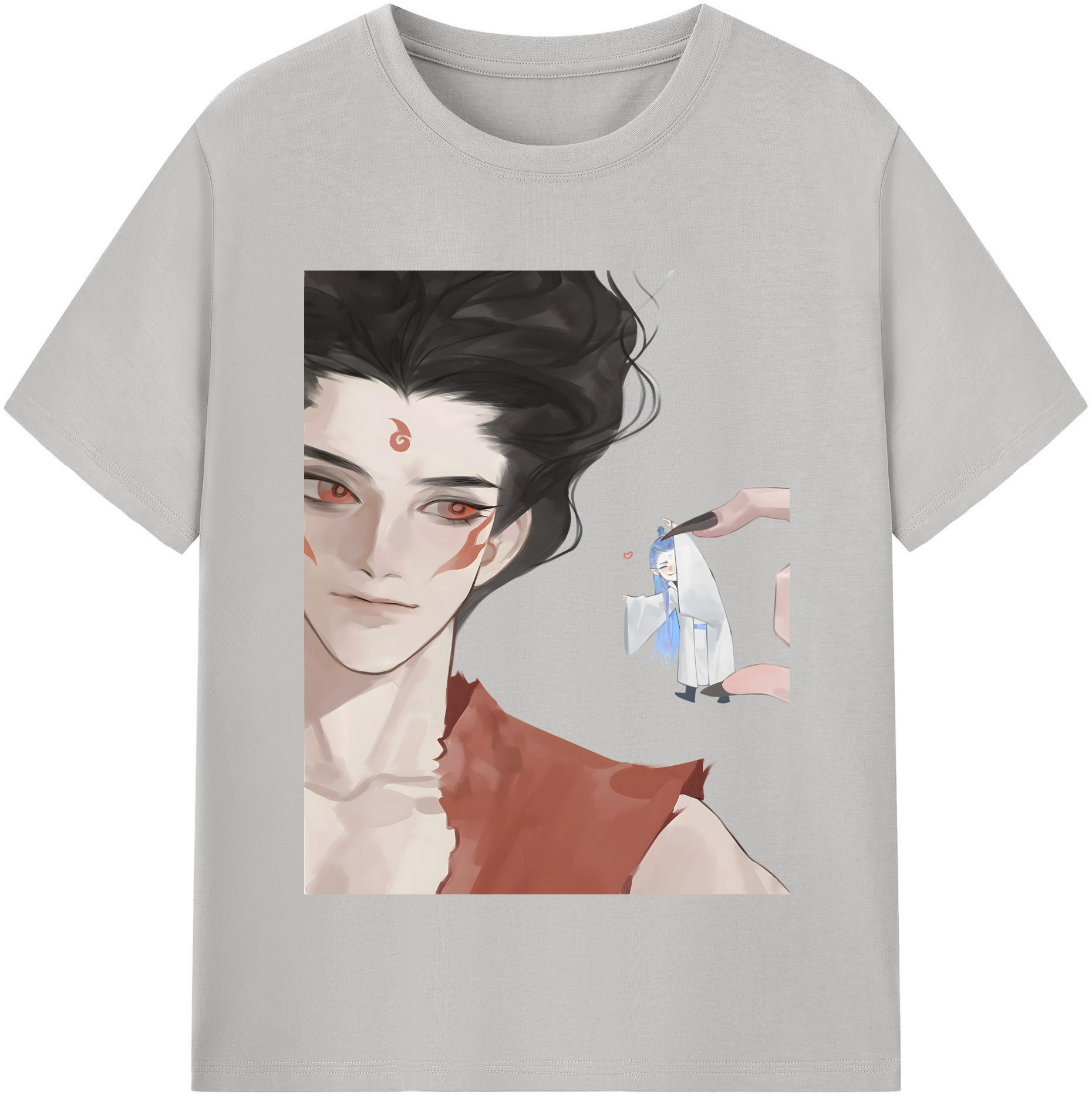 （画像用） Ne Zha 2 ナタ 魔童の大暴れ 綿100％半袖Tシャツ（フロントプリント）
