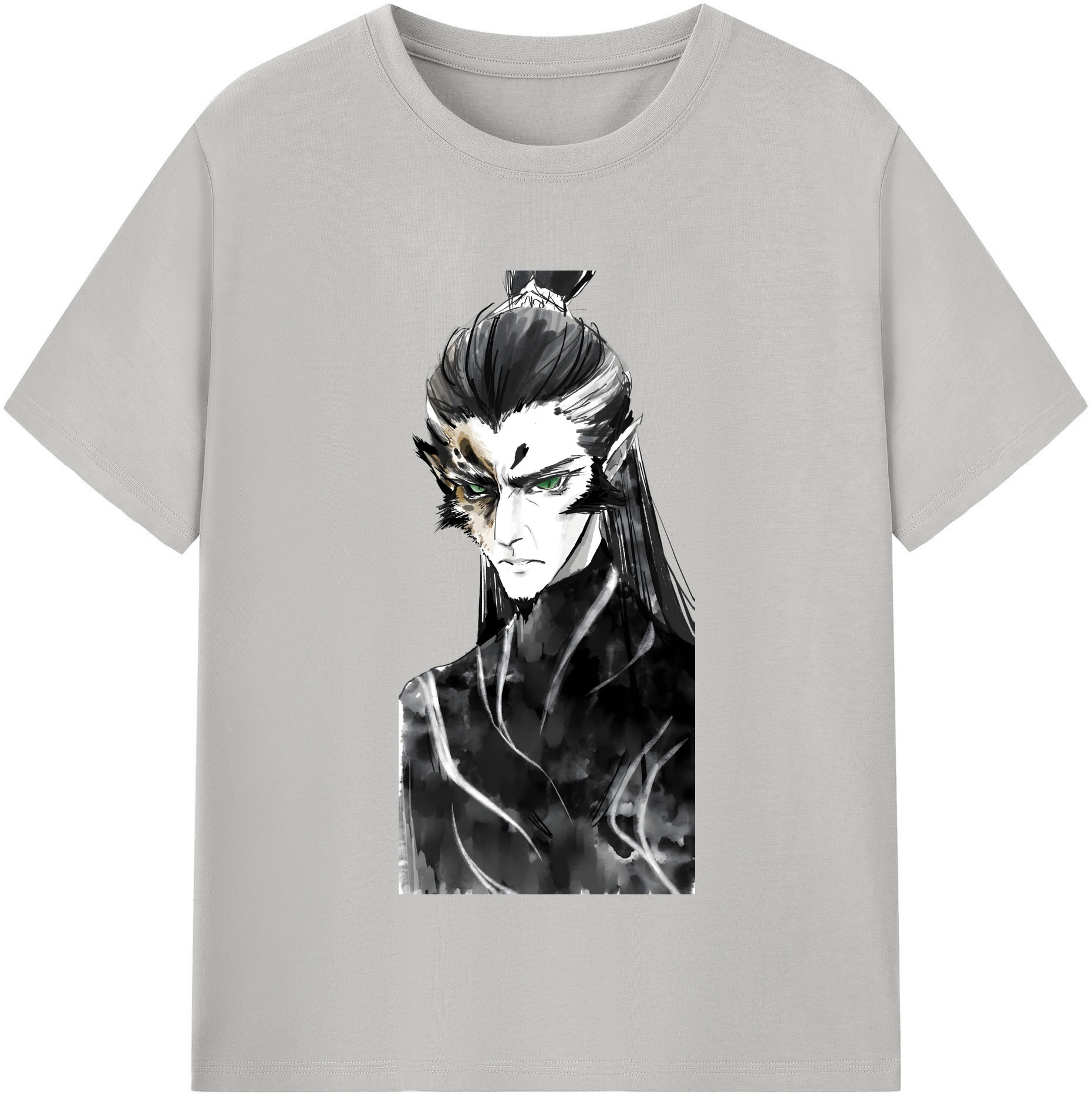 （画像用） Ne Zha 2 ナタ 魔童の大暴れ 綿100％半袖Tシャツ（フロントプリント）