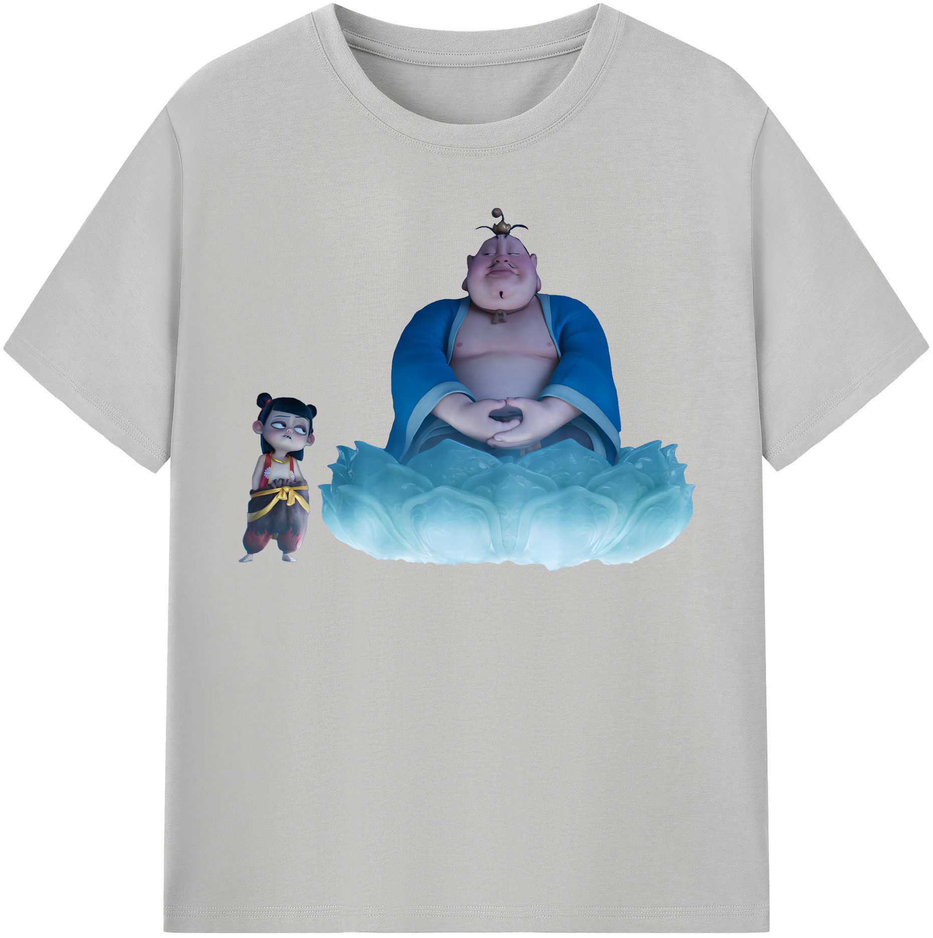 （画像用） Ne Zha 2 ナタ 魔童の大暴れ 綿100％半袖Tシャツ（フロントプリント）