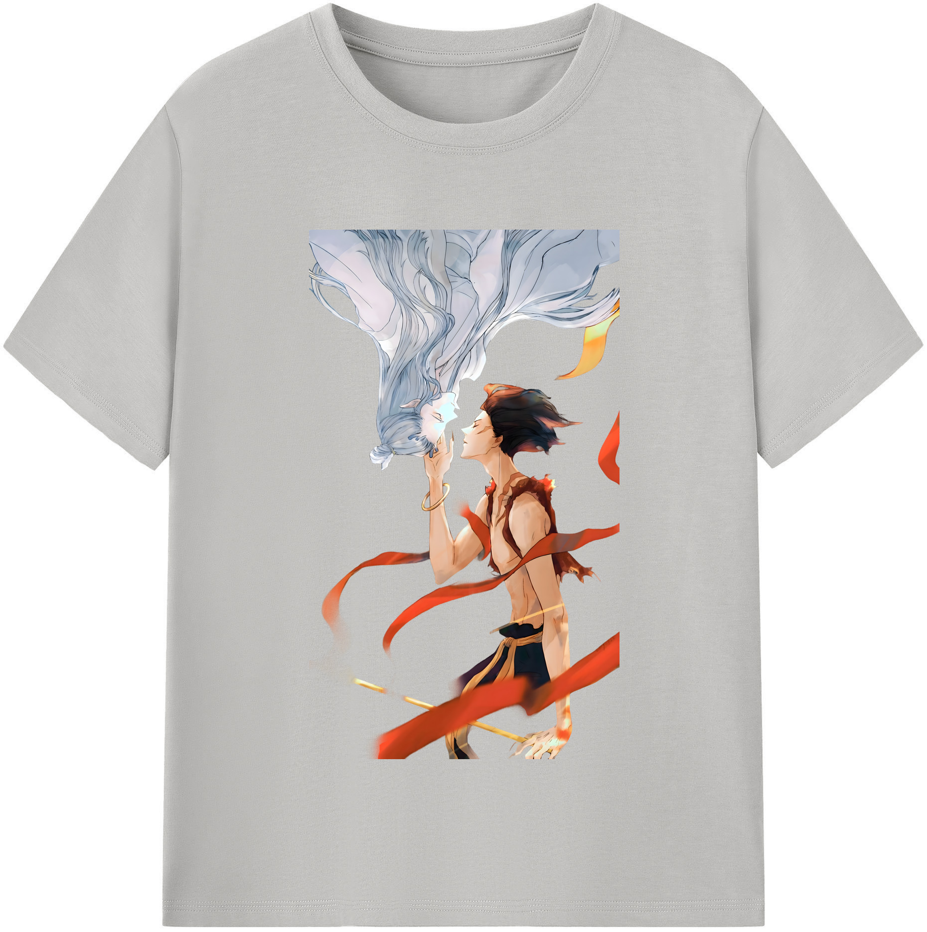 （画像用） Ne Zha 2 ナタ 魔童の大暴れ 綿100％半袖Tシャツ（フロントプリント）
