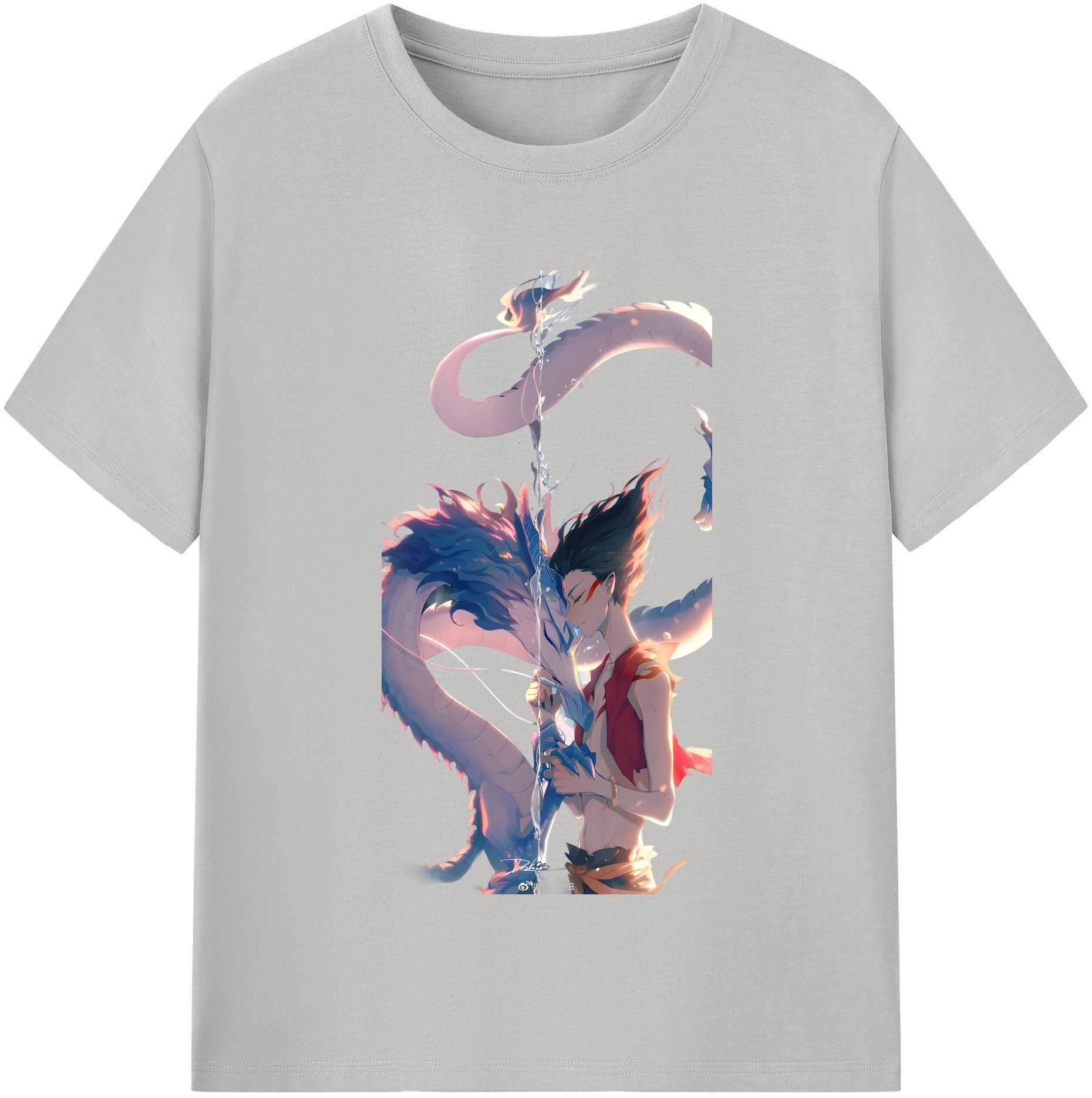 （画像用） Ne Zha 2 ナタ 魔童の大暴れ 綿100％半袖Tシャツ（フロントプリント）