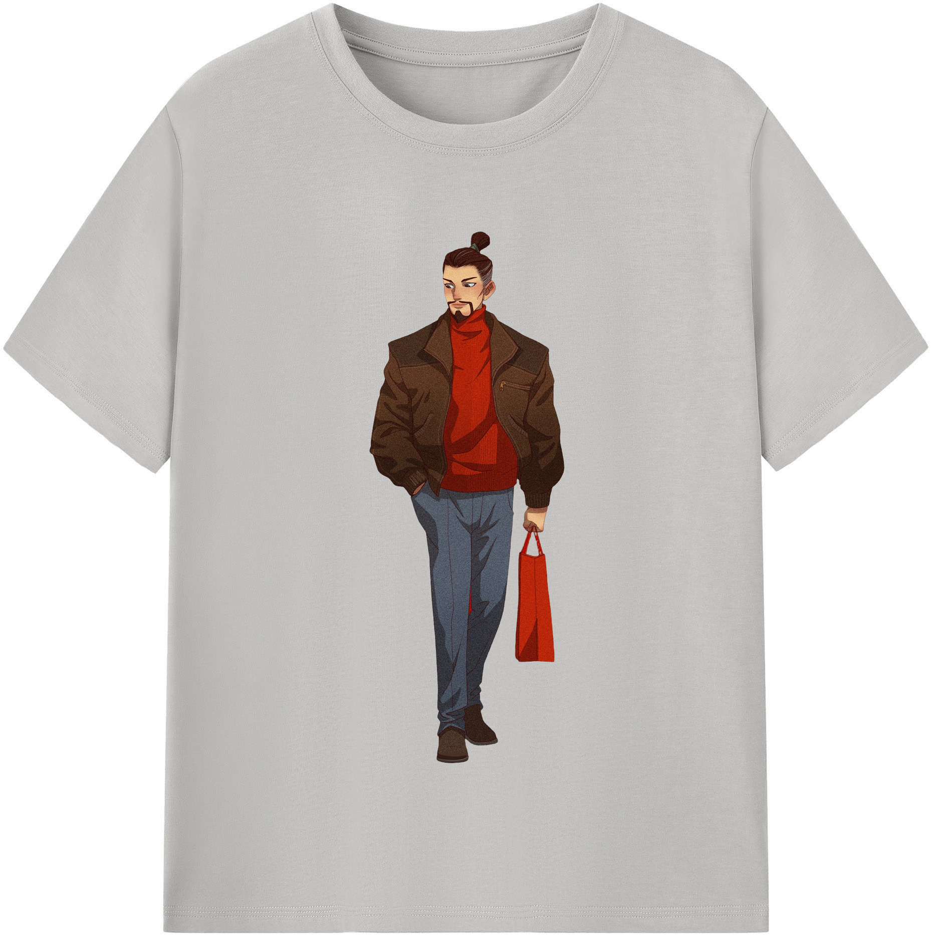 （画像用） Ne Zha 2 ナタ 魔童の大暴れ 綿100％半袖Tシャツ（フロントプリント）