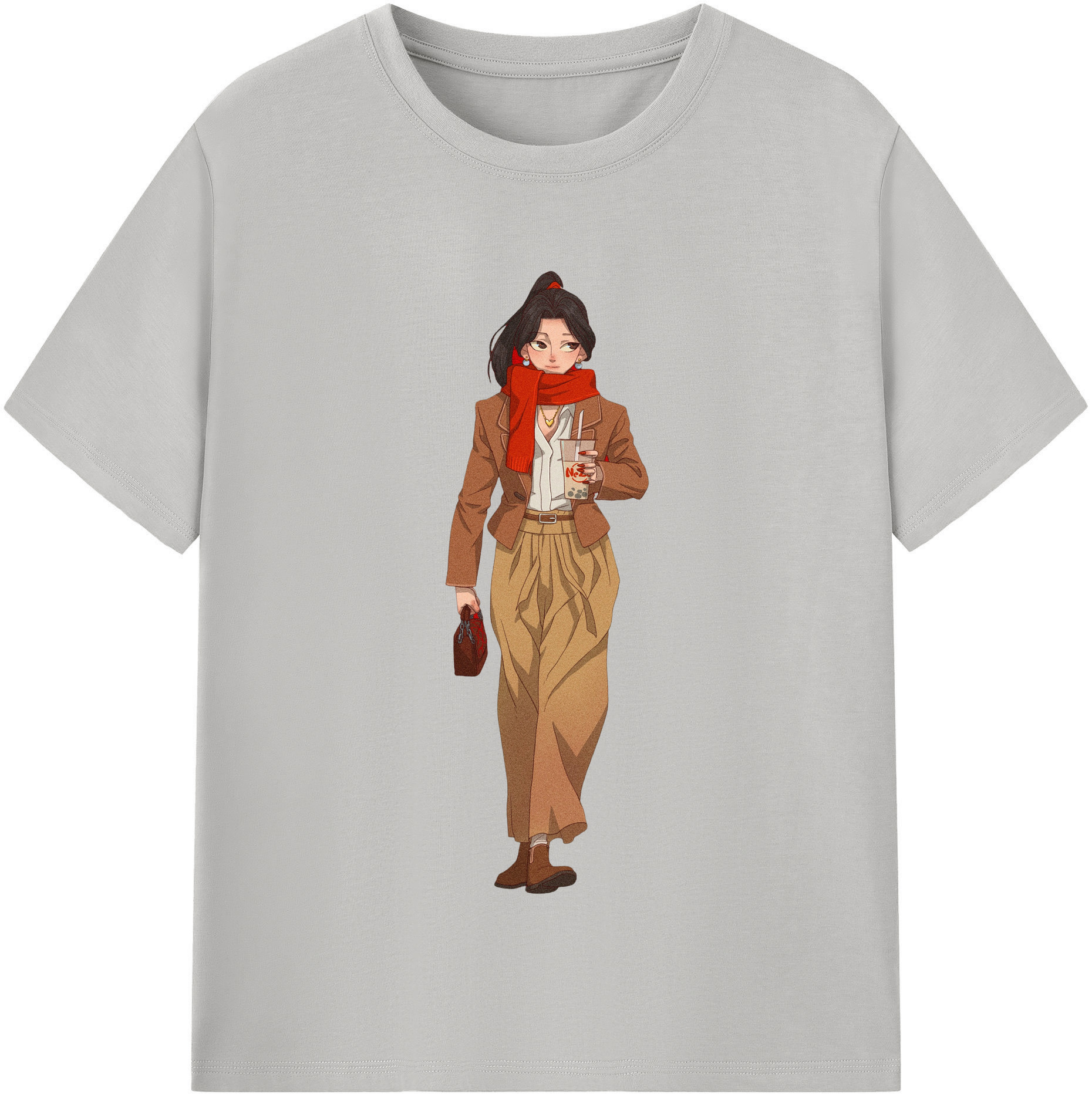 （画像用） Ne Zha 2 ナタ 魔童の大暴れ 綿100％半袖Tシャツ（フロントプリント）