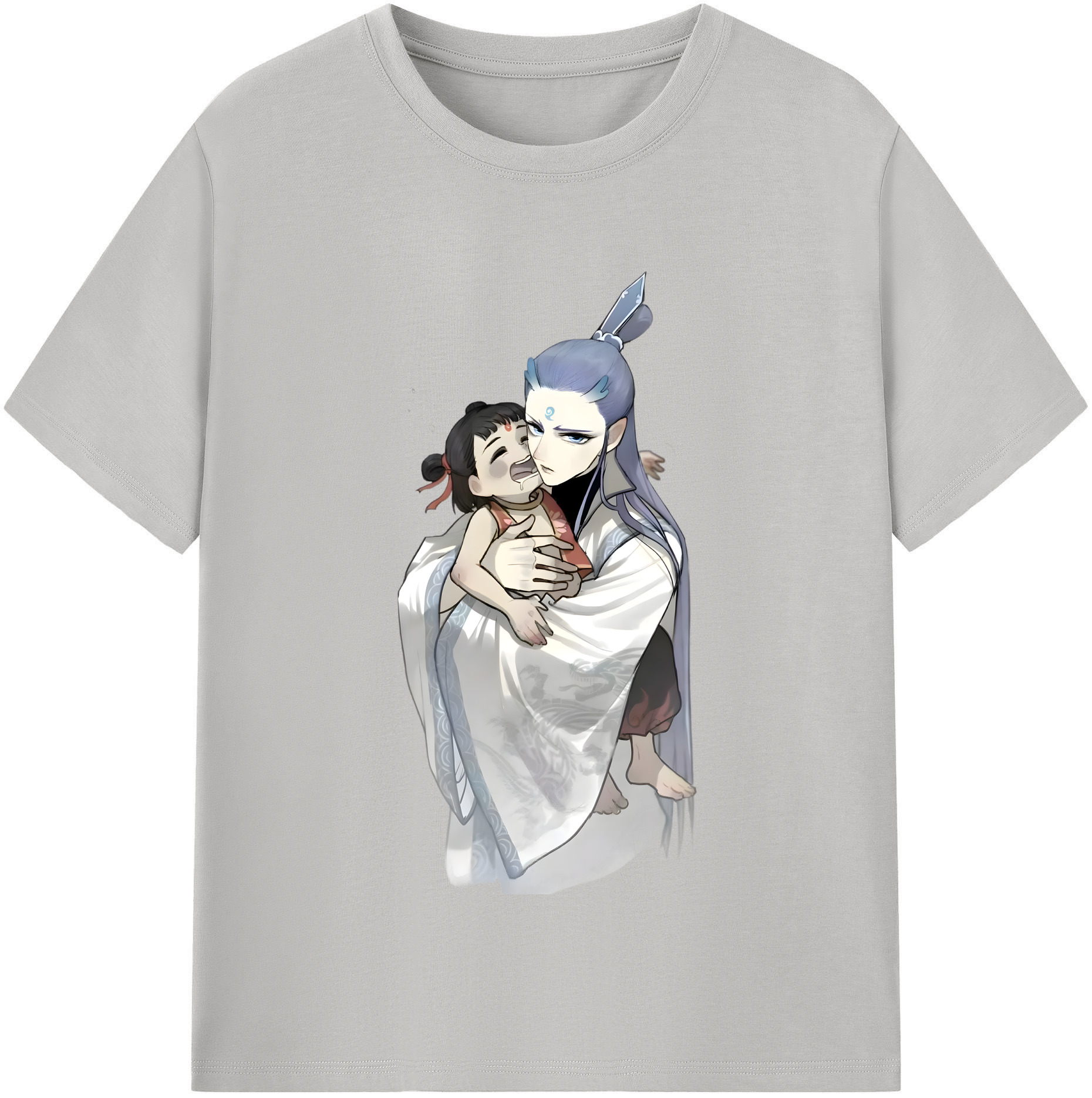 （画像用） Ne Zha 2 ナタ 魔童の大暴れ 綿100％半袖Tシャツ（フロントプリント）