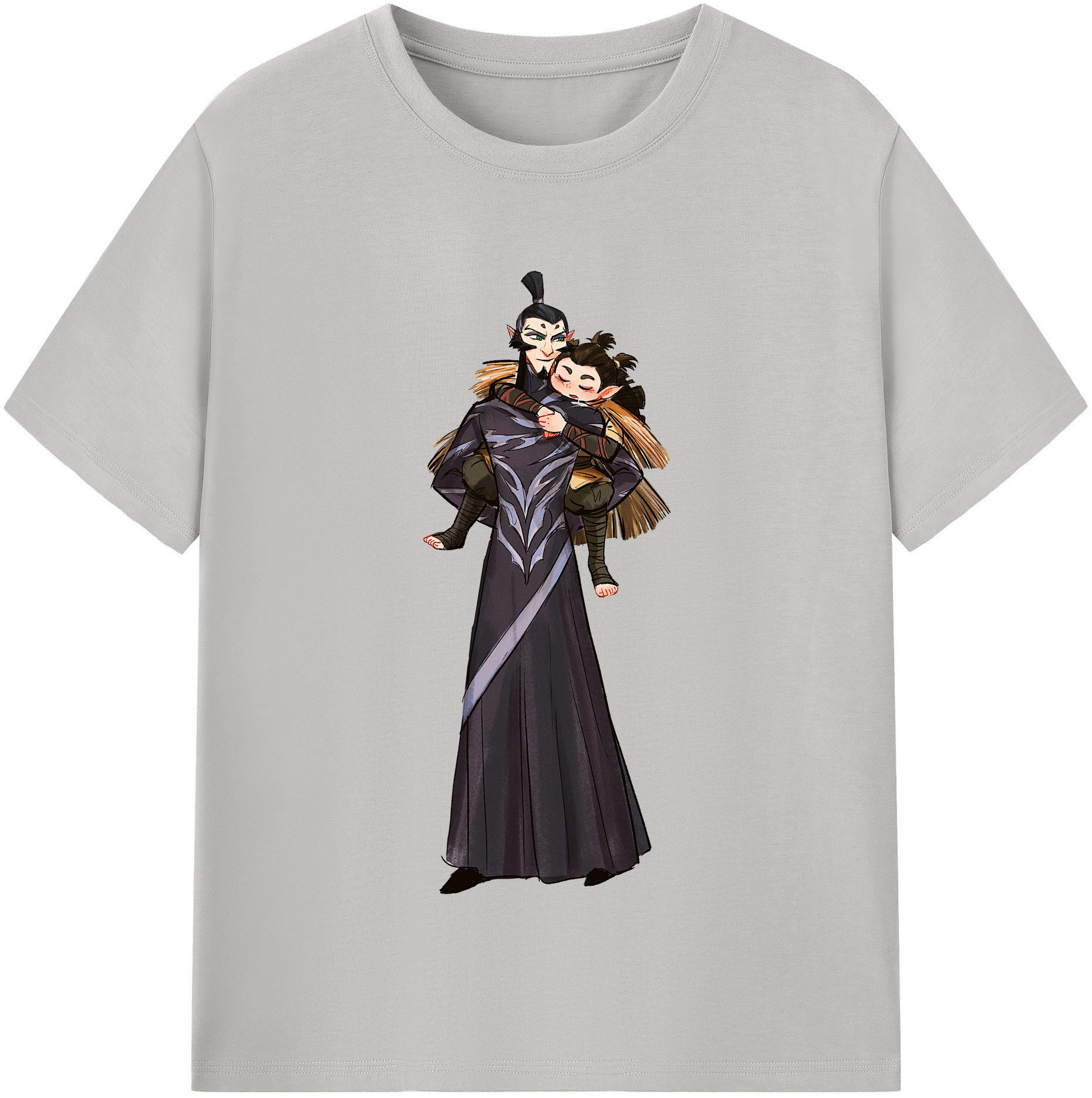 （画像用） Ne Zha 2 ナタ 魔童の大暴れ 綿100％半袖Tシャツ（フロントプリント）