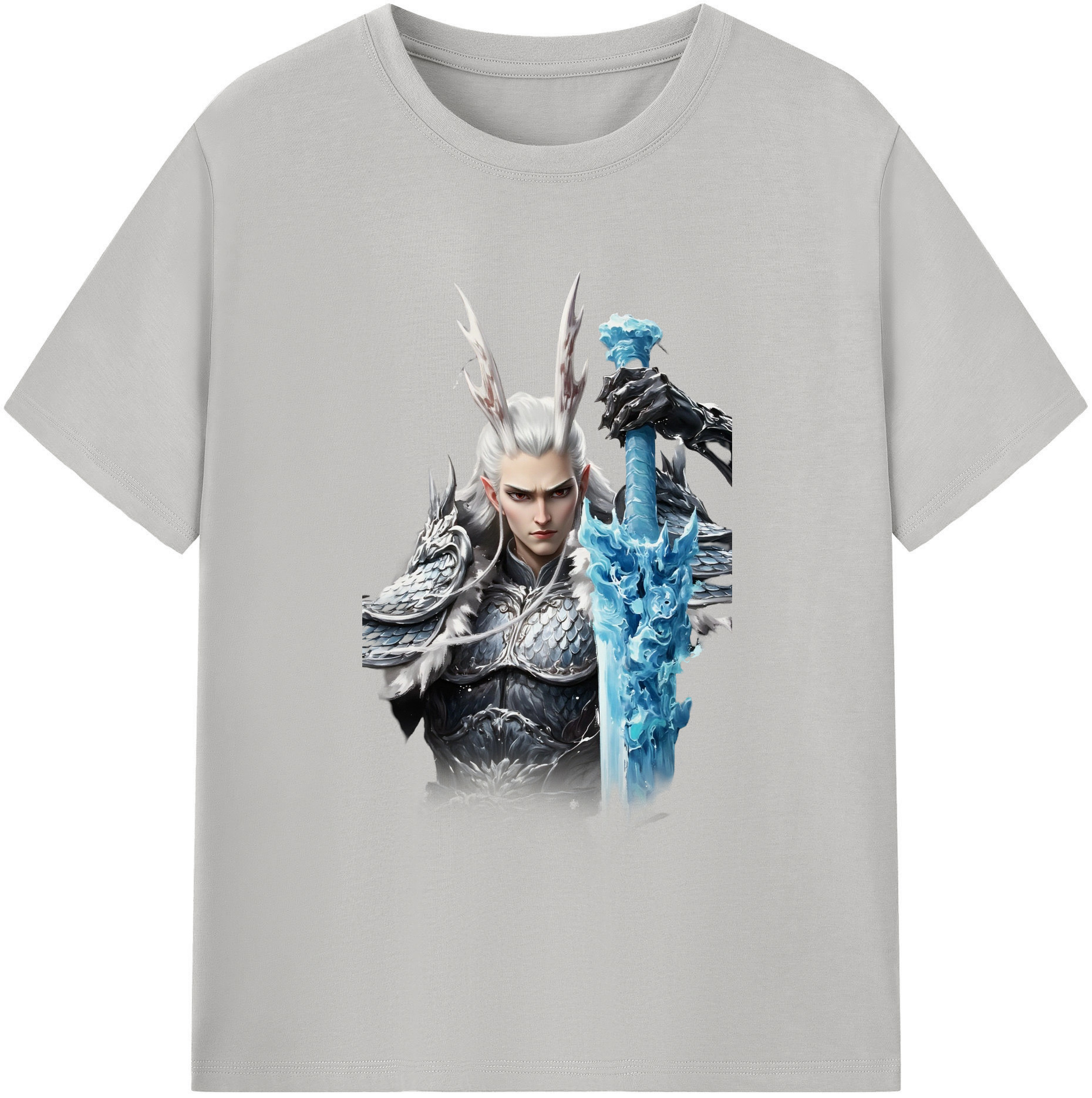 （画像用） Ne Zha 2 ナタ 魔童の大暴れ 綿100％半袖Tシャツ（フロントプリント）