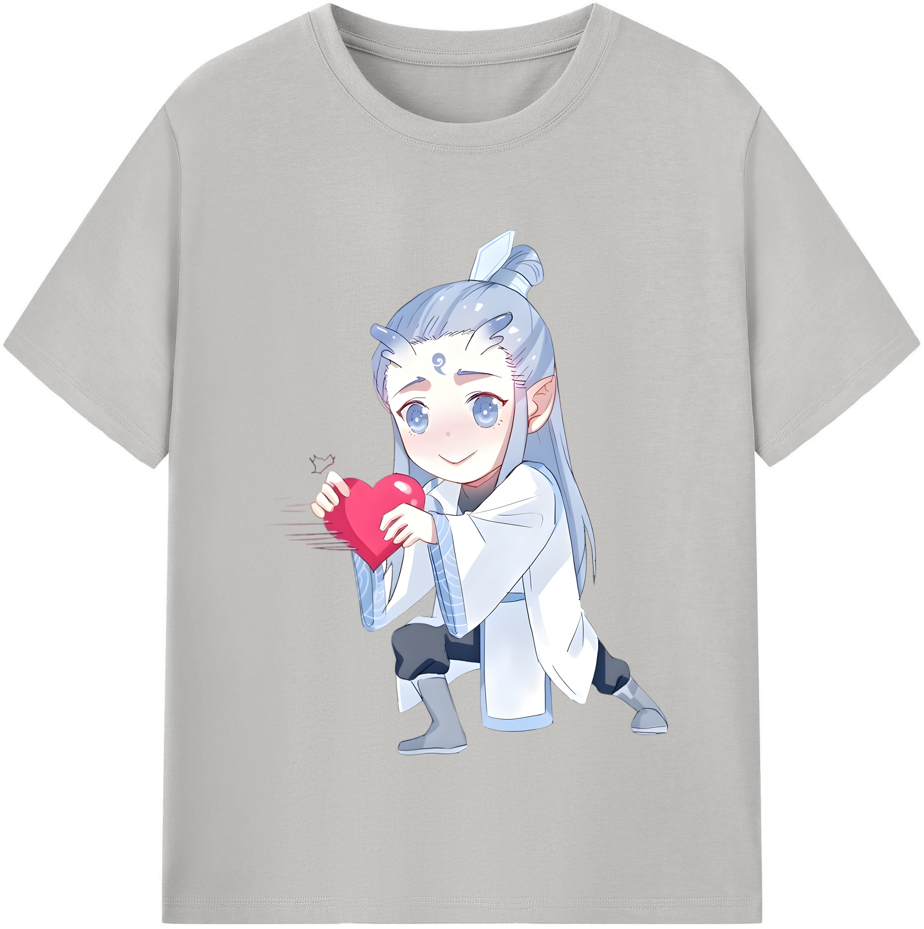 （画像用） Ne Zha 2 ナタ 魔童の大暴れ 綿100％半袖Tシャツ（フロントプリント）