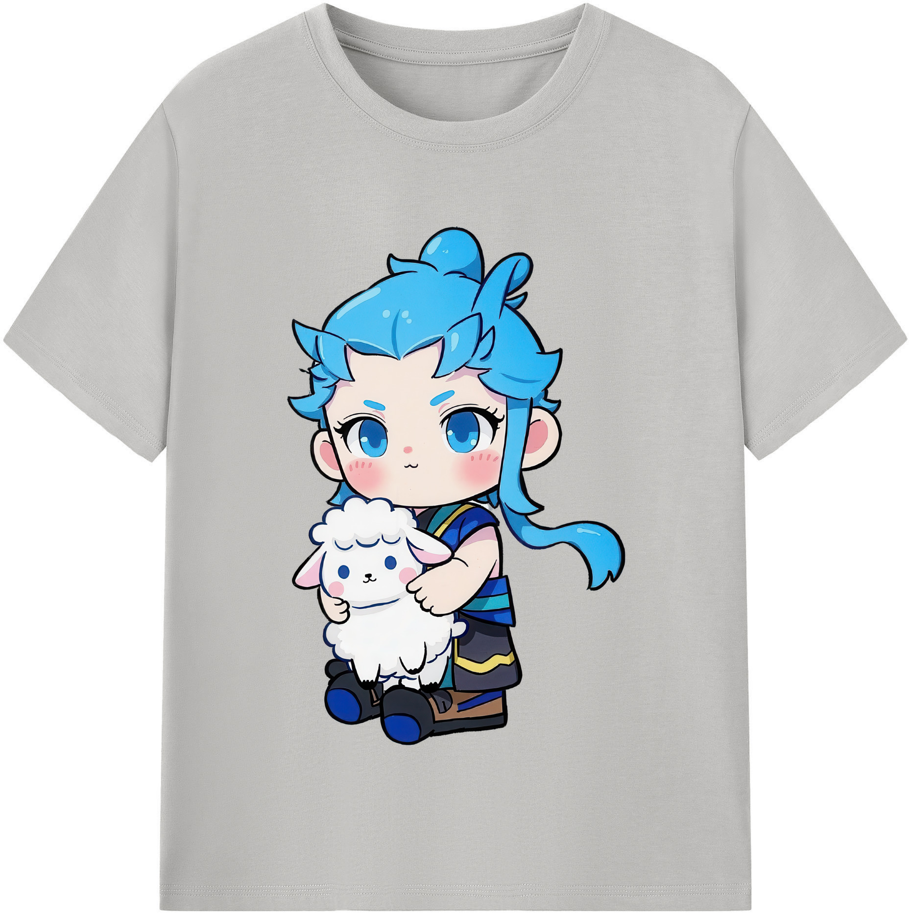 （画像用） Ne Zha 2 ナタ 魔童の大暴れ 綿100％半袖Tシャツ（フロントプリント）