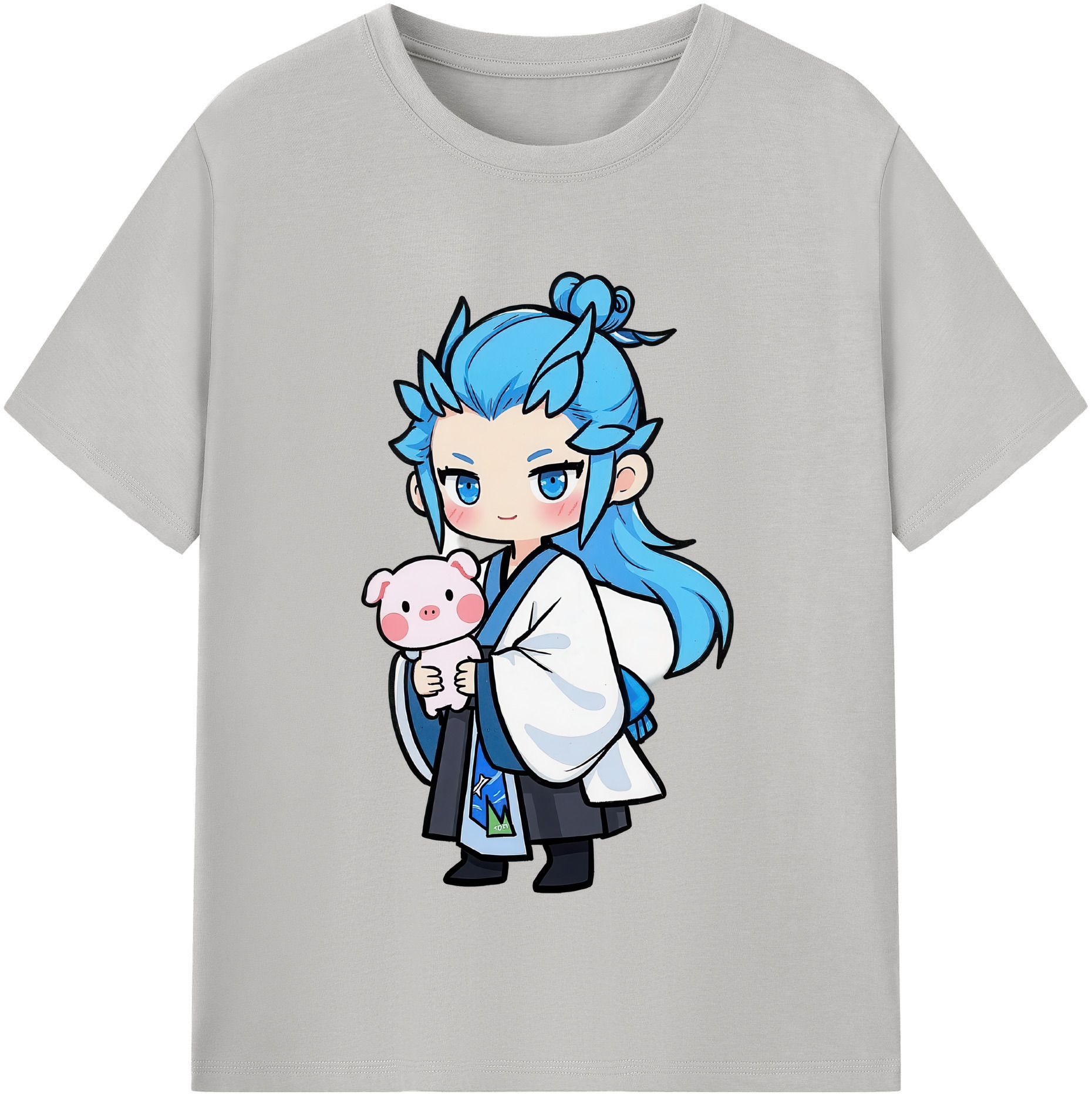 （画像用） Ne Zha 2 ナタ 魔童の大暴れ 綿100％半袖Tシャツ（フロントプリント）