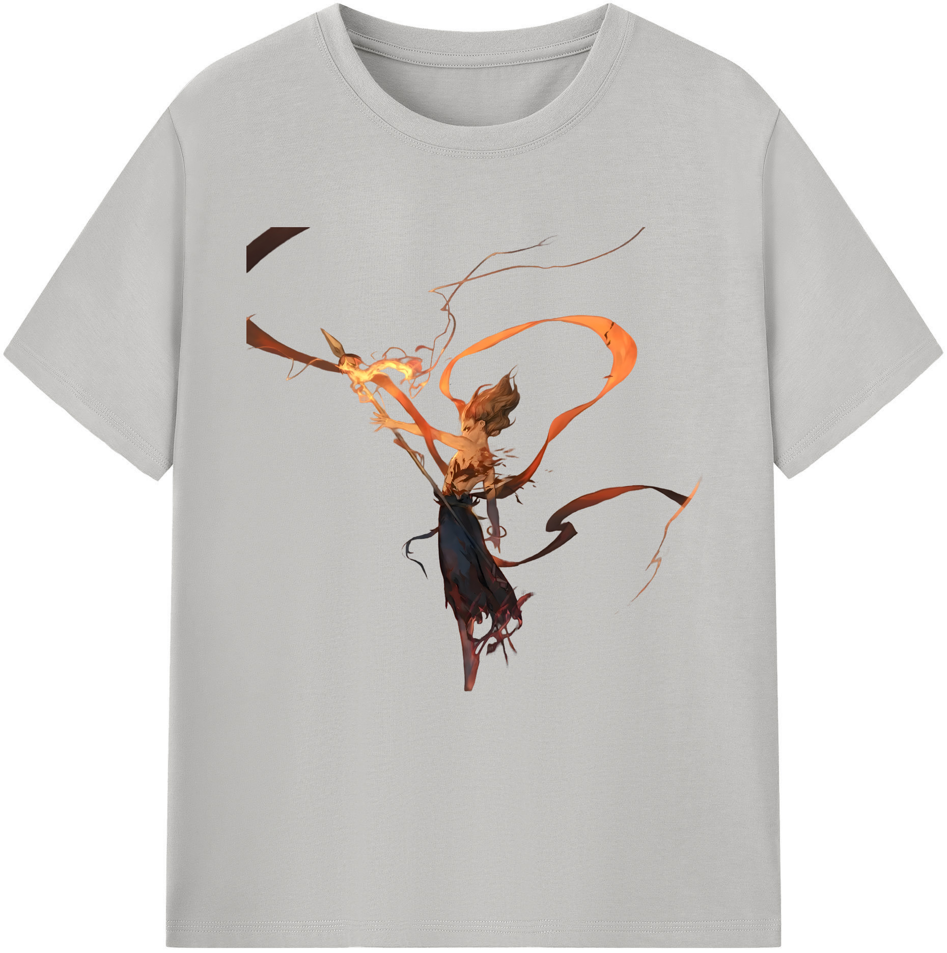 （画像用） Ne Zha 2 ナタ 魔童の大暴れ 綿100％半袖Tシャツ（フロントプリント）