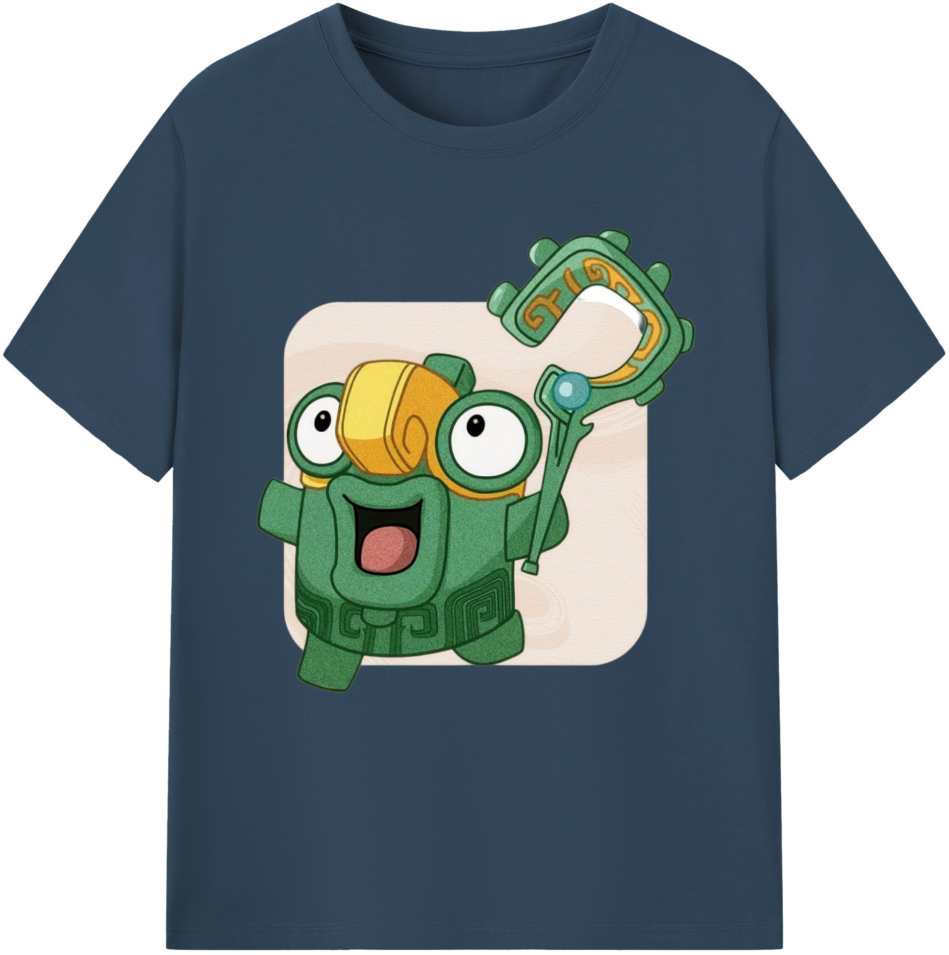 （画像用） Ne Zha 2 ナタ 魔童の大暴れ 綿100％半袖Tシャツ（フロントプリント）