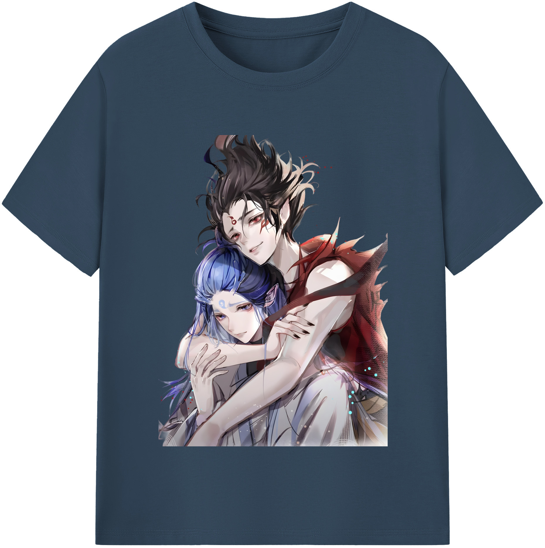 （画像用） Ne Zha 2 ナタ 魔童の大暴れ 綿100％半袖Tシャツ（フロントプリント）