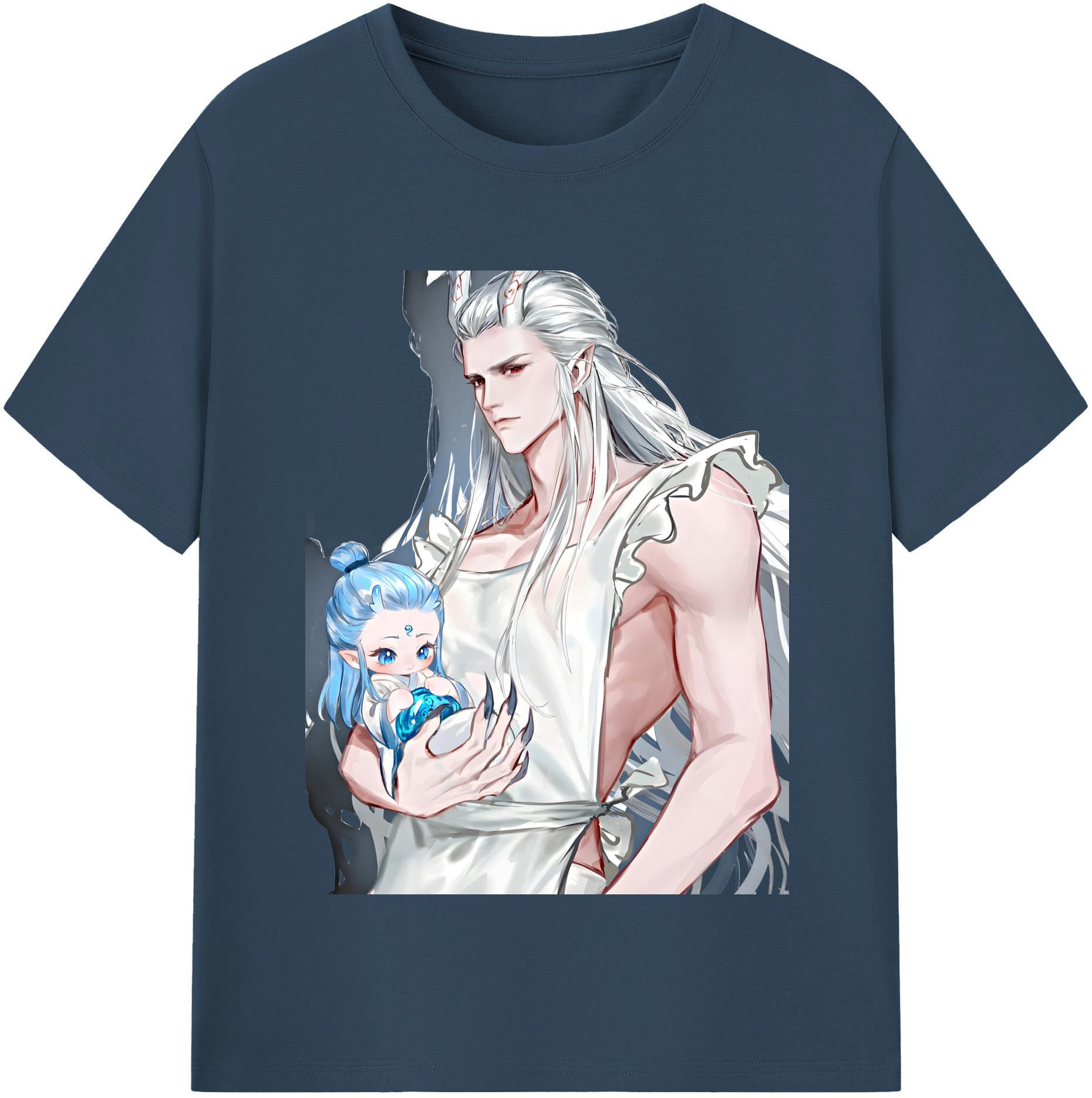 （画像用） Ne Zha 2 ナタ 魔童の大暴れ 綿100％半袖Tシャツ（フロントプリント）