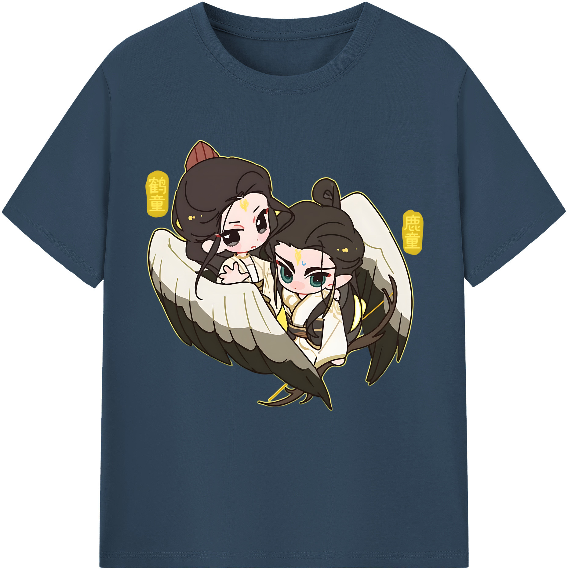 （画像用） Ne Zha 2 ナタ 魔童の大暴れ 綿100％半袖Tシャツ（フロントプリント）