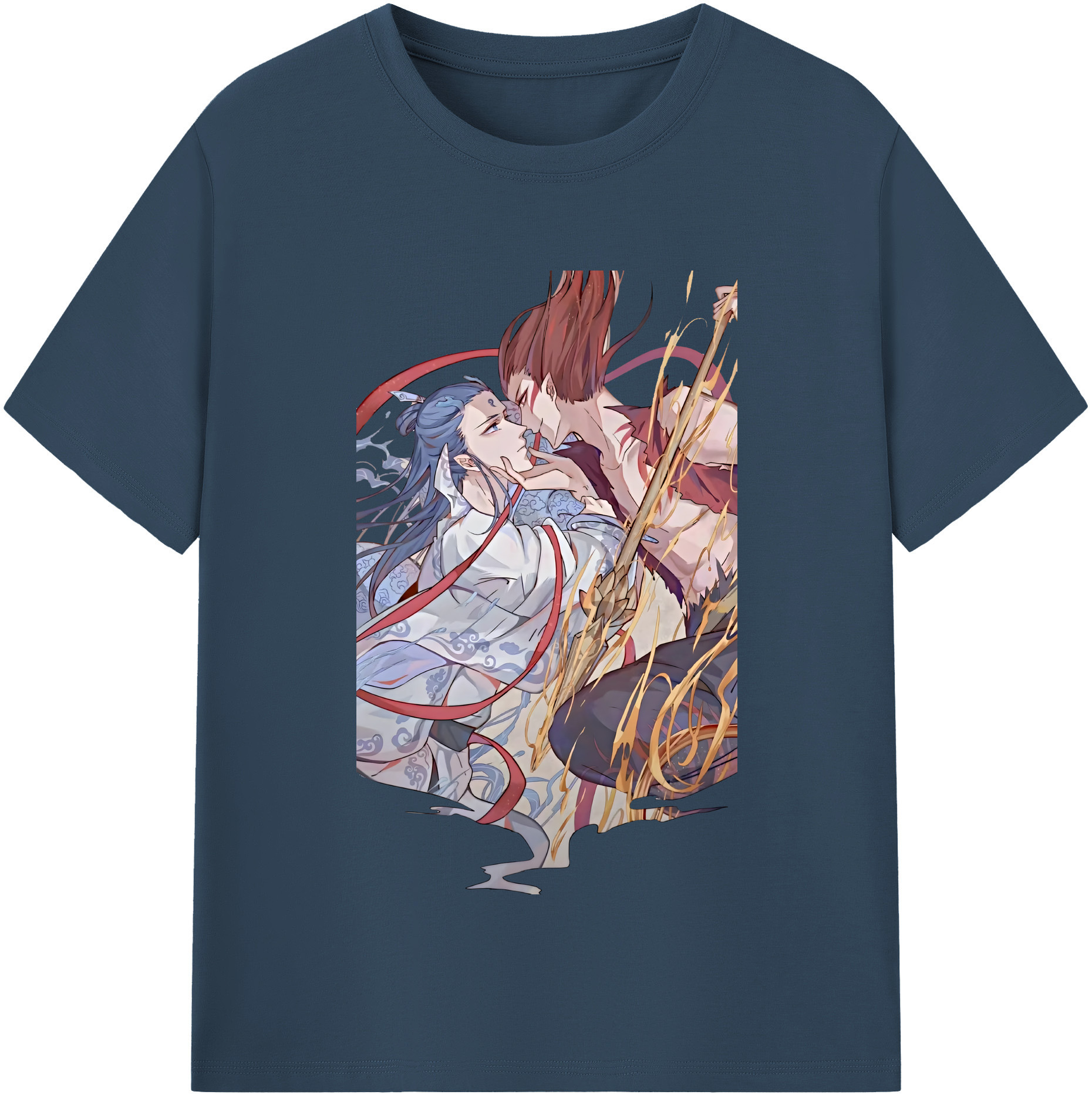 （画像用） Ne Zha 2 ナタ 魔童の大暴れ 綿100％半袖Tシャツ（フロントプリント）