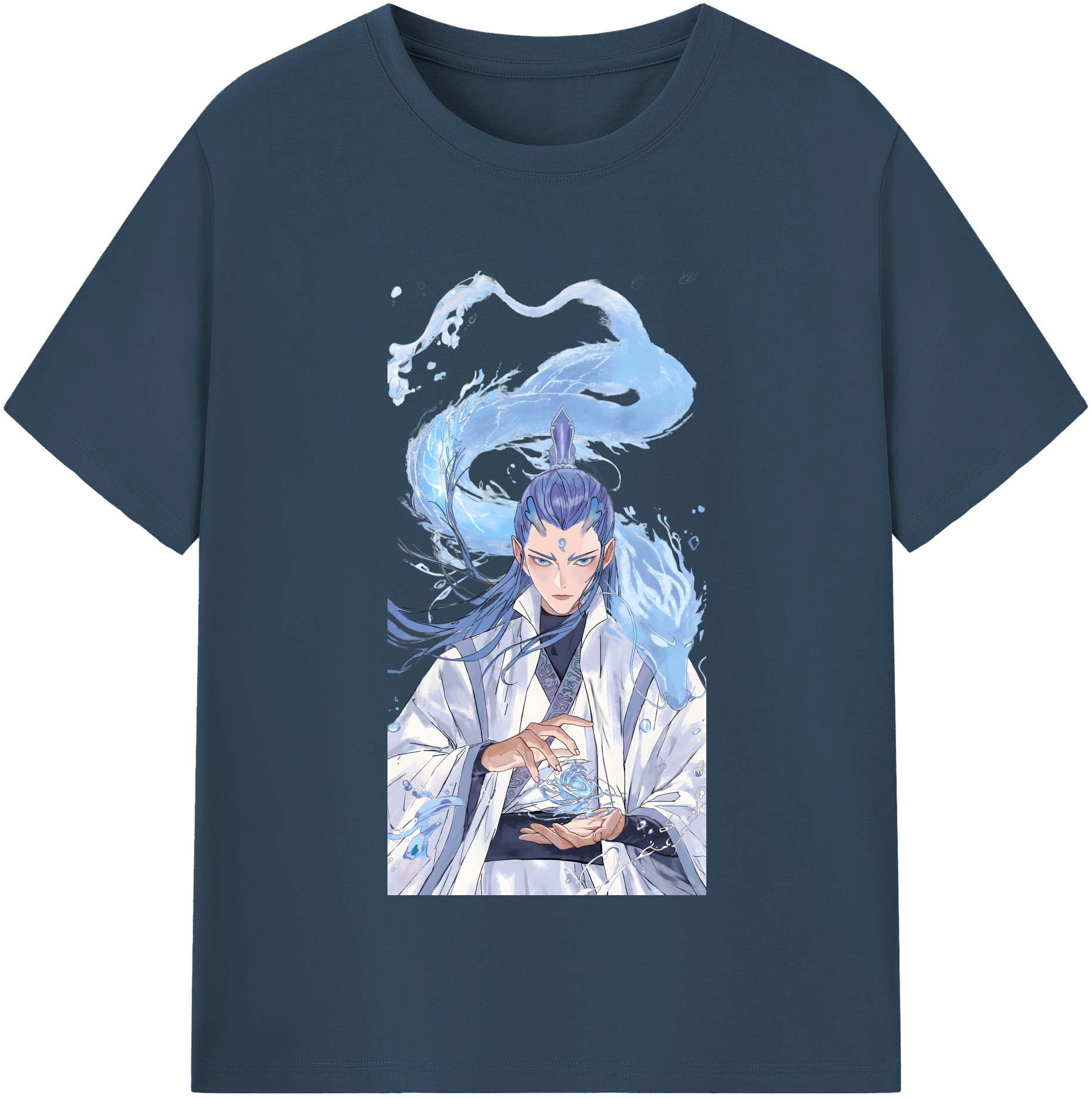 （画像用） Ne Zha 2 ナタ 魔童の大暴れ 綿100％半袖Tシャツ（フロントプリント）