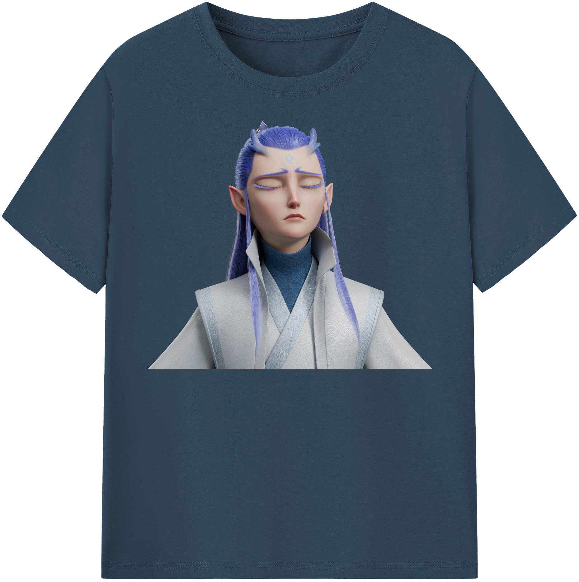 （画像用） Ne Zha 2 ナタ 魔童の大暴れ 綿100％半袖Tシャツ（フロントプリント）