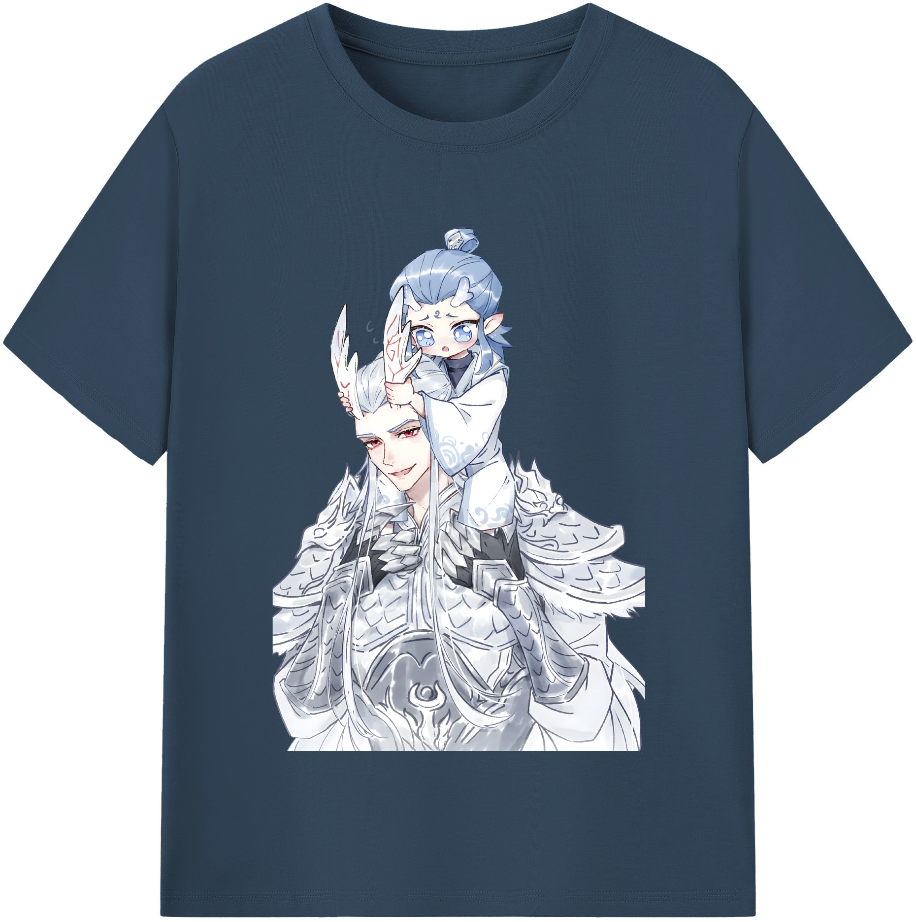 （画像用） Ne Zha 2 ナタ 魔童の大暴れ 綿100％半袖Tシャツ（フロントプリント）