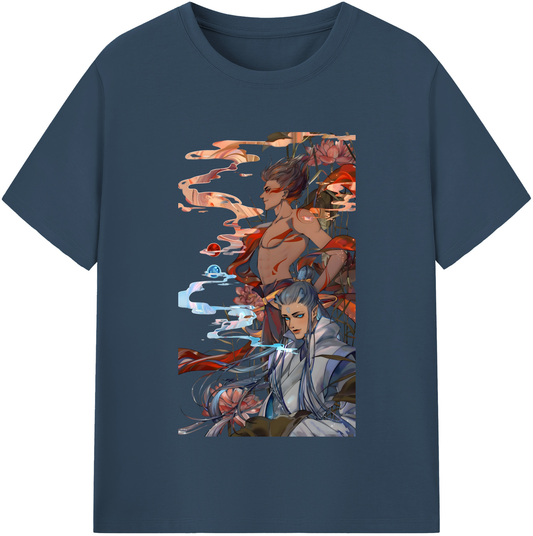（画像用） Ne Zha 2 ナタ 魔童の大暴れ 綿100％半袖Tシャツ（フロントプリント）