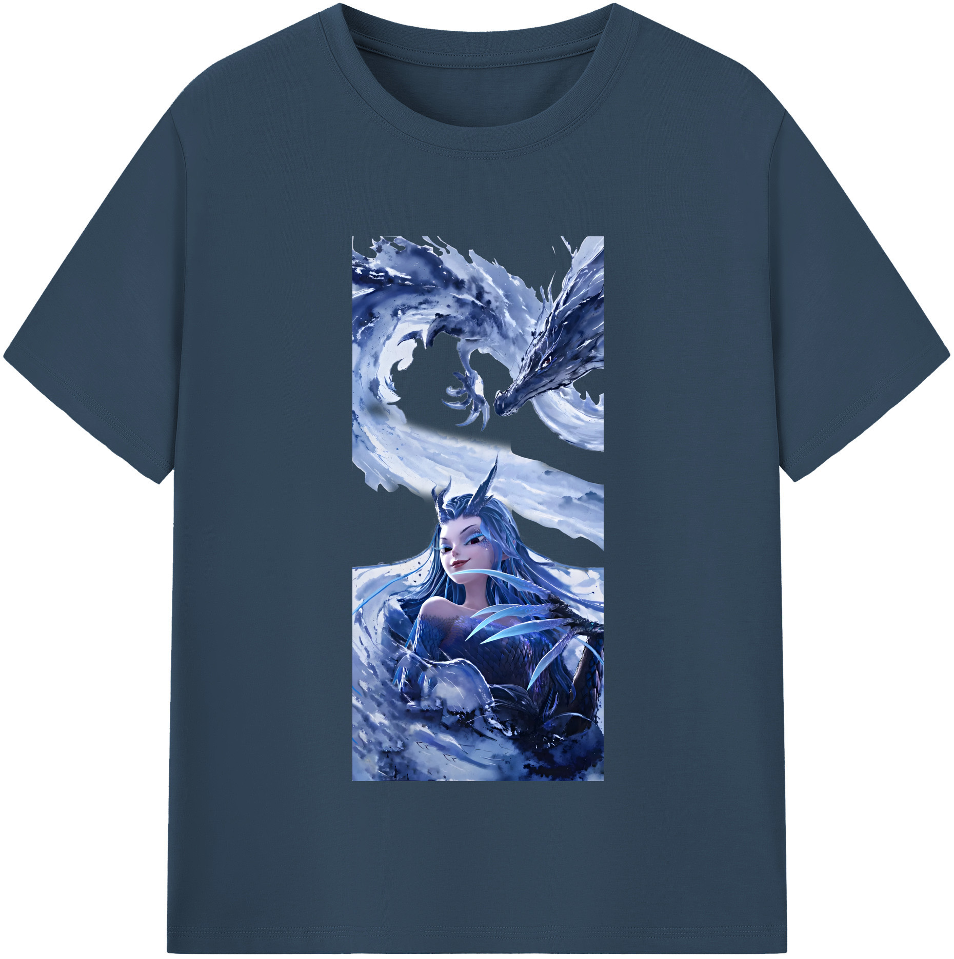 （画像用） Ne Zha 2 ナタ 魔童の大暴れ 綿100％半袖Tシャツ（フロントプリント）