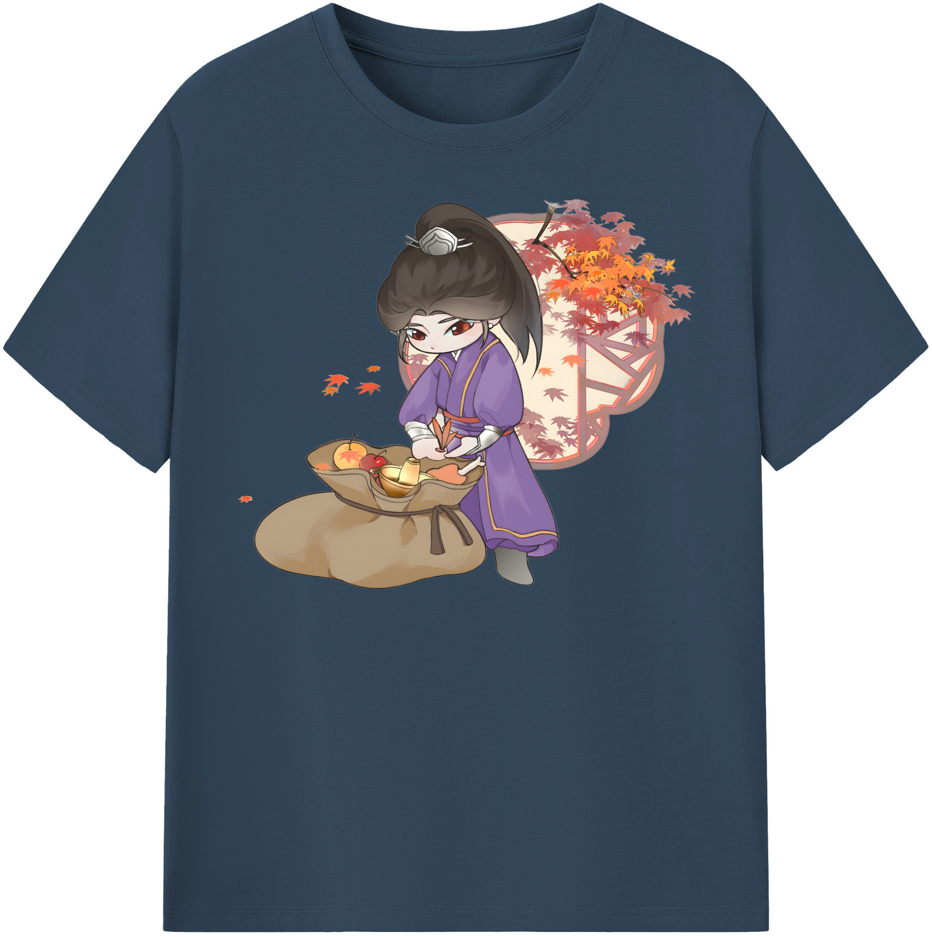（画像用） Ne Zha 2 ナタ 魔童の大暴れ 綿100％半袖Tシャツ（フロントプリント）