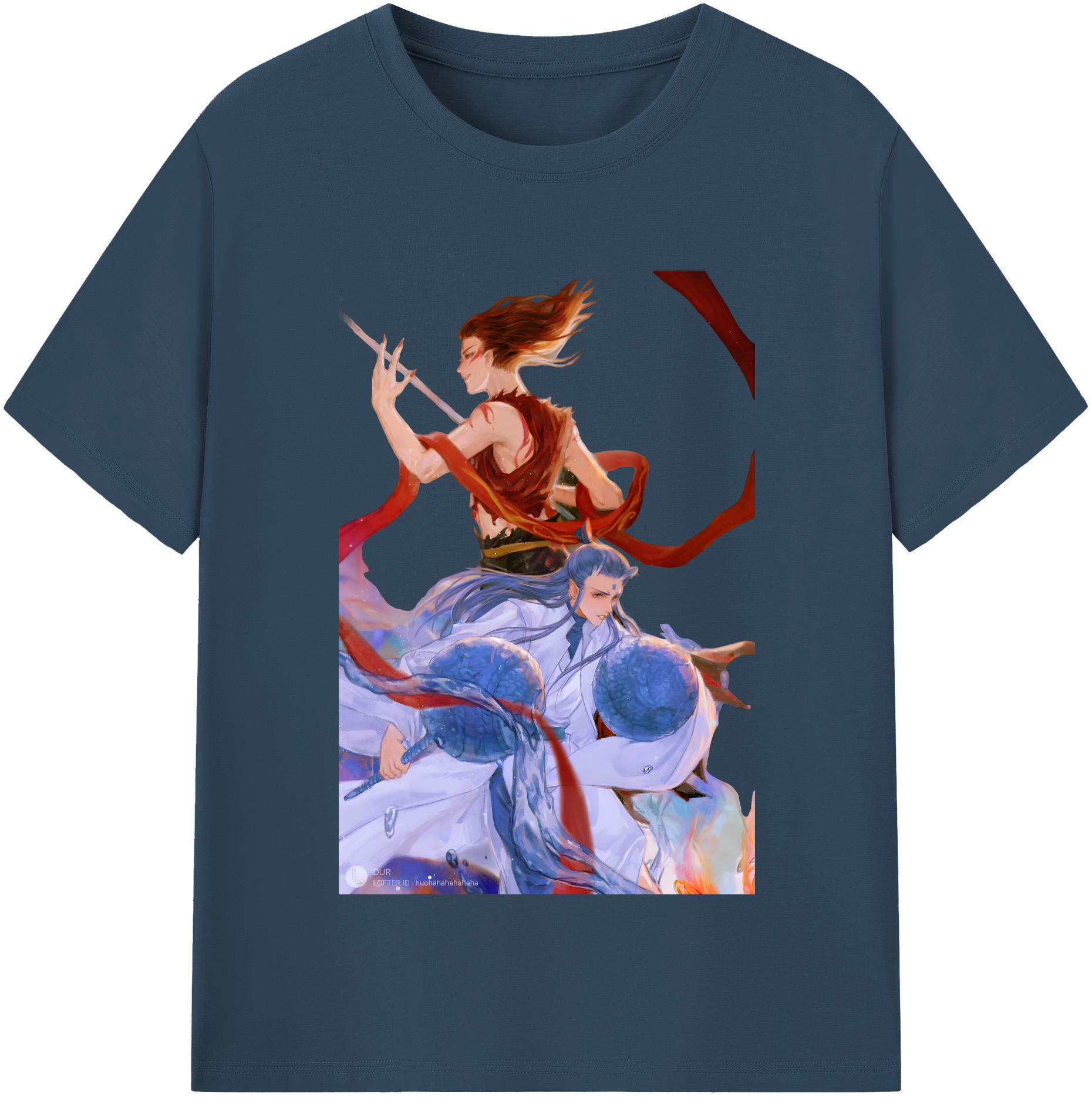 （画像用） Ne Zha 2 ナタ 魔童の大暴れ 綿100％半袖Tシャツ（フロントプリント）
