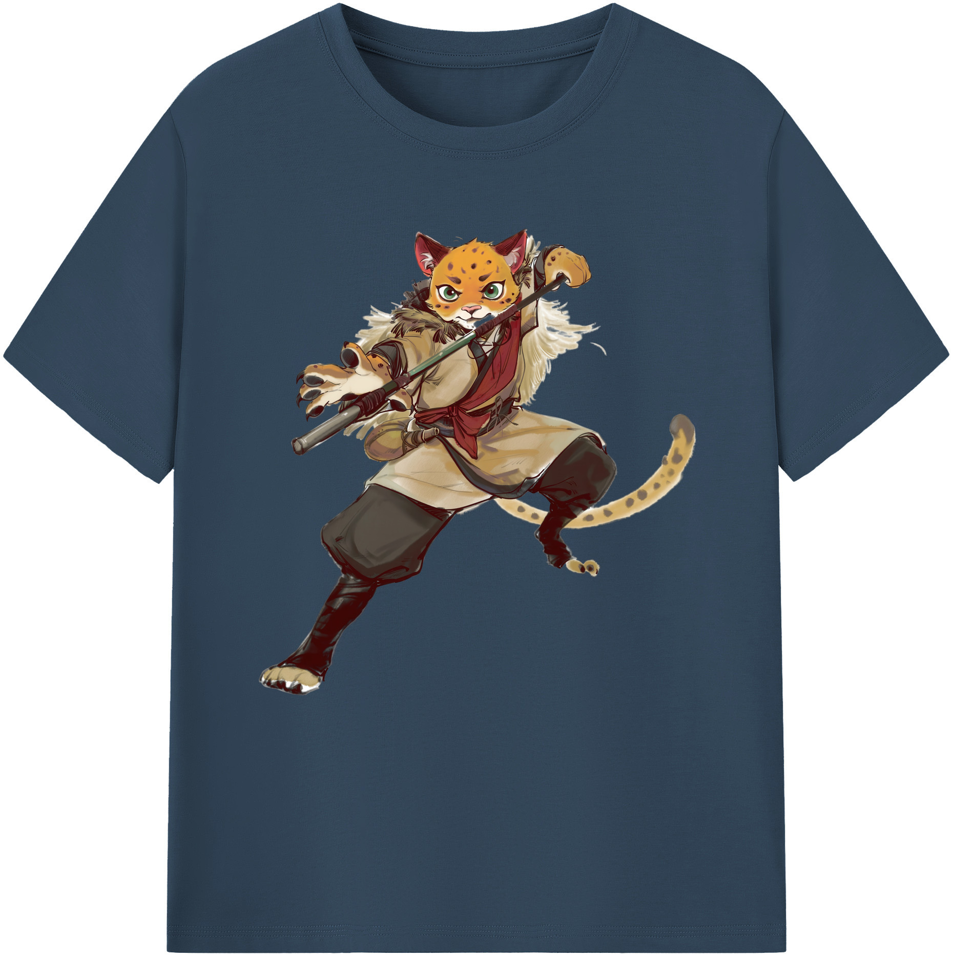 （画像用） Ne Zha 2 ナタ 魔童の大暴れ 綿100％半袖Tシャツ（フロントプリント）
