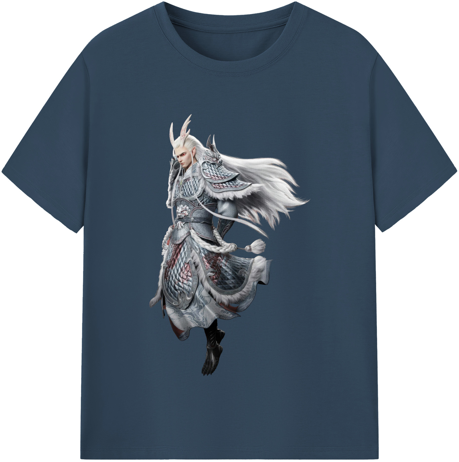 （画像用） Ne Zha 2 ナタ 魔童の大暴れ 綿100％半袖Tシャツ（フロントプリント）