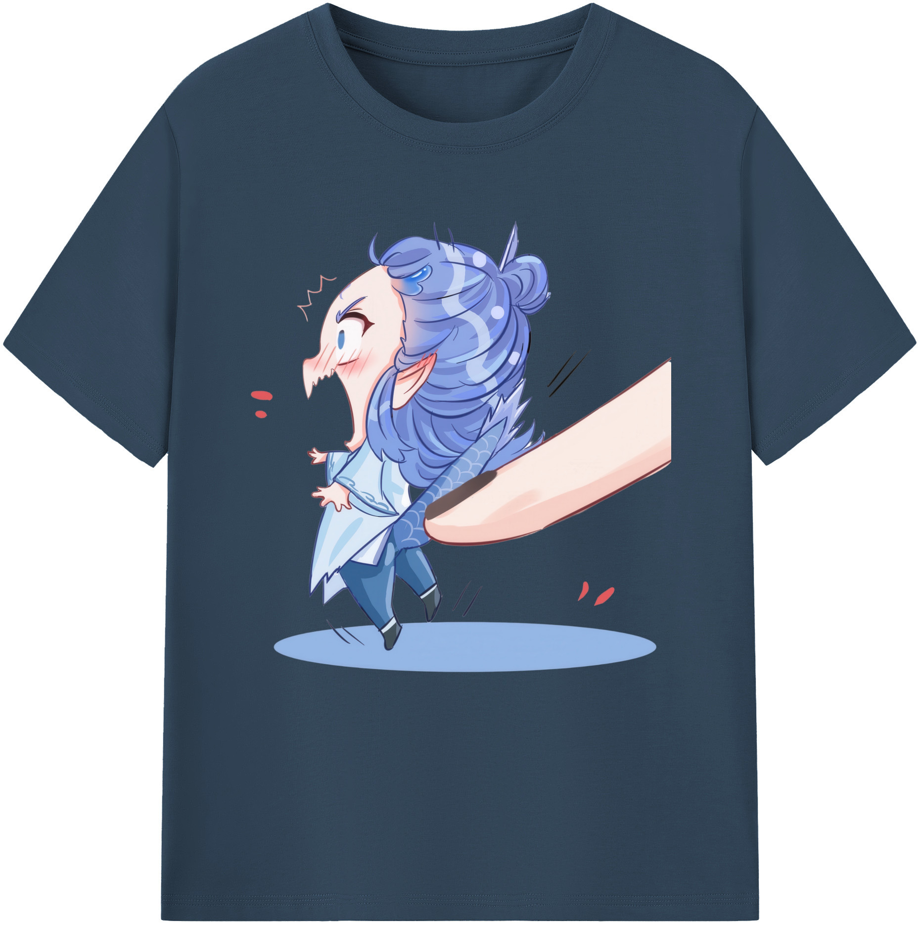 （画像用） Ne Zha 2 ナタ 魔童の大暴れ 綿100％半袖Tシャツ（フロントプリント）