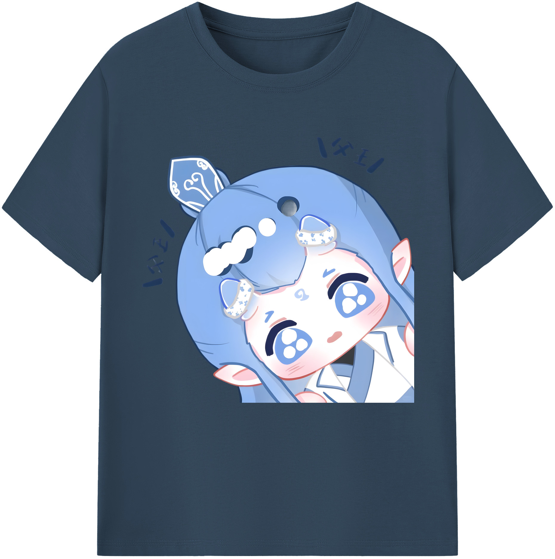 （画像用） Ne Zha 2 ナタ 魔童の大暴れ 綿100％半袖Tシャツ（フロントプリント）