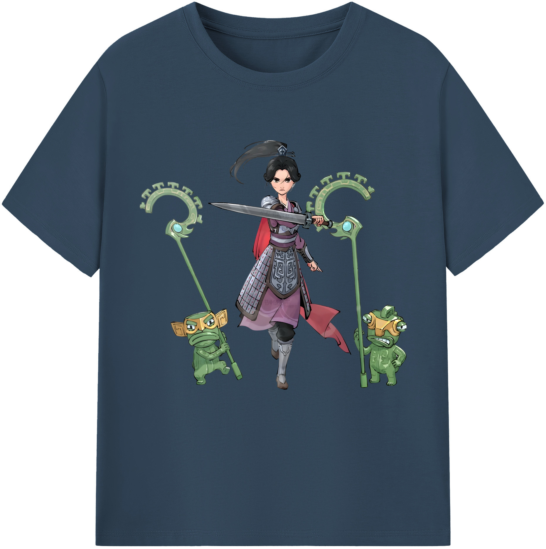 （画像用） Ne Zha 2 ナタ 魔童の大暴れ 綿100％半袖Tシャツ（フロントプリント）