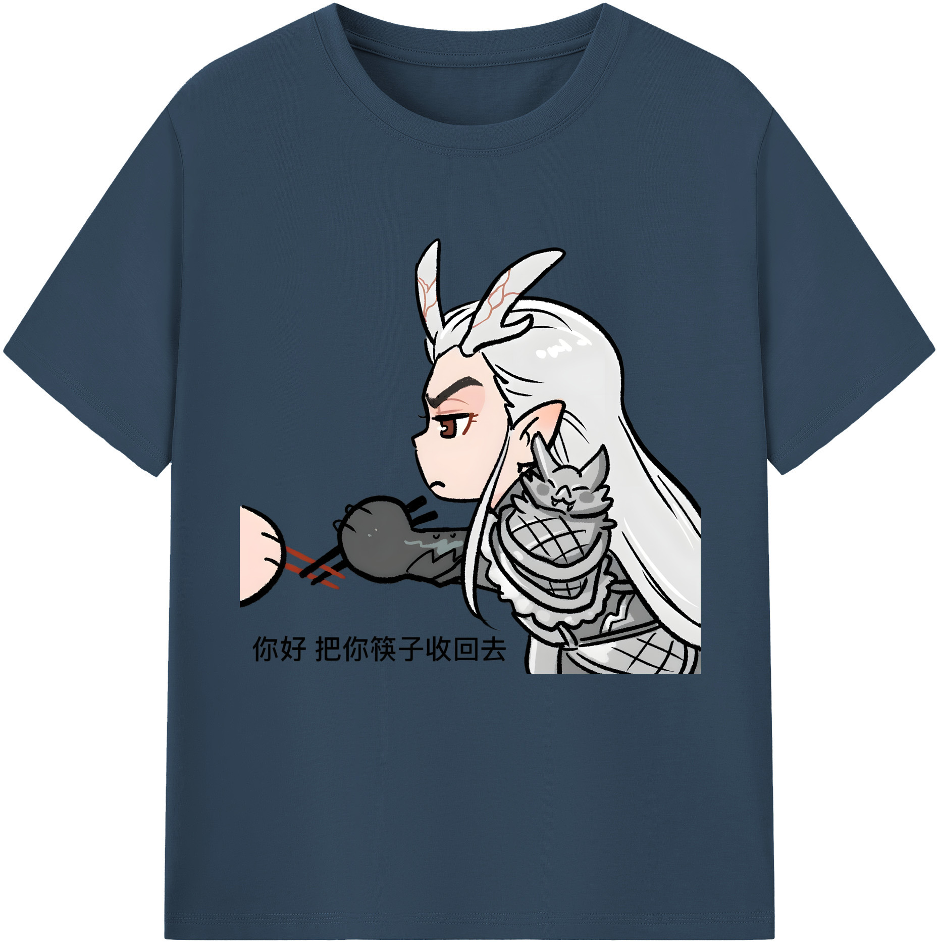 （画像用） Ne Zha 2 ナタ 魔童の大暴れ 綿100％半袖Tシャツ（フロントプリント）