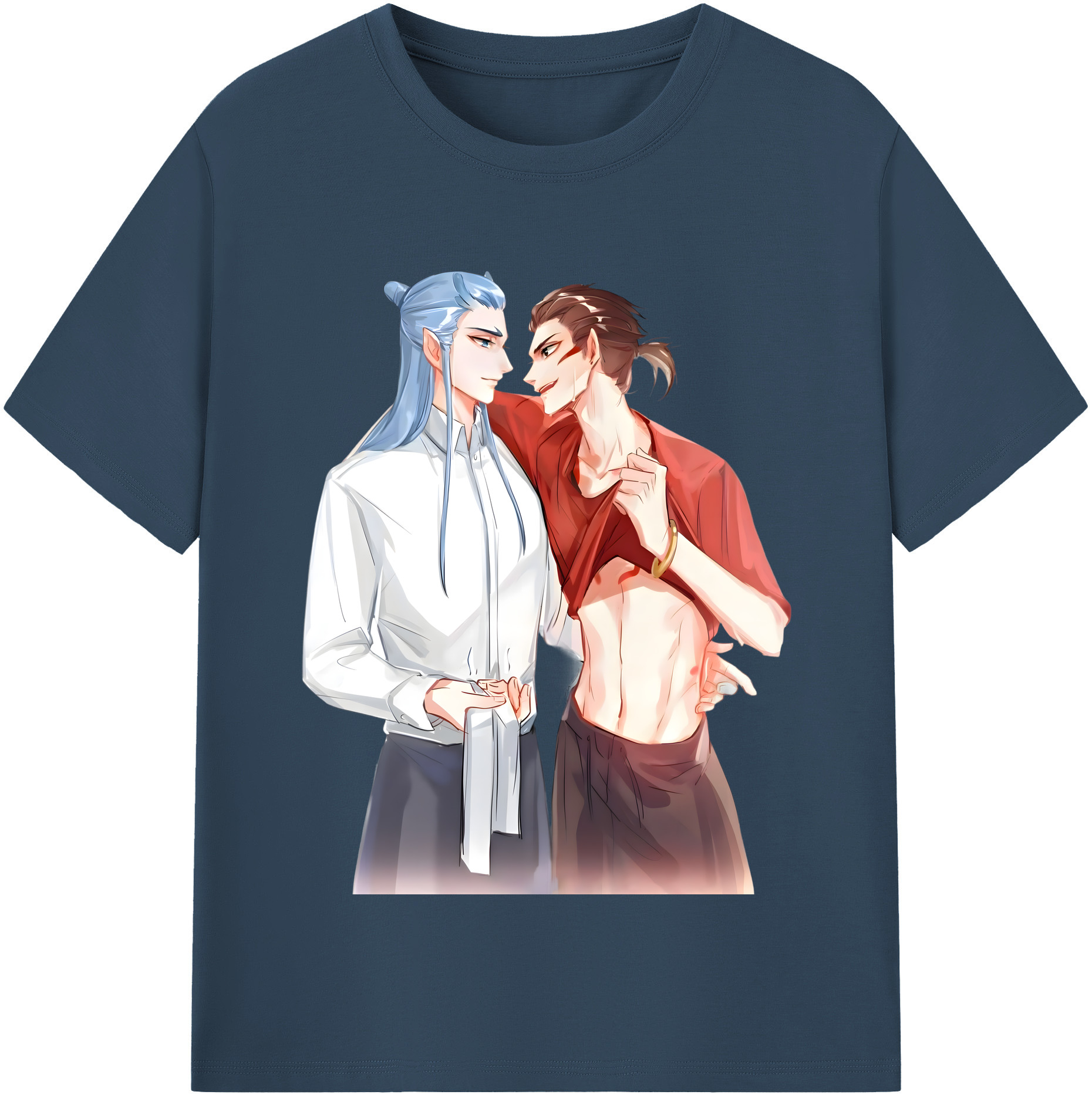 （画像用） Ne Zha 2 ナタ 魔童の大暴れ 綿100％半袖Tシャツ（フロントプリント）