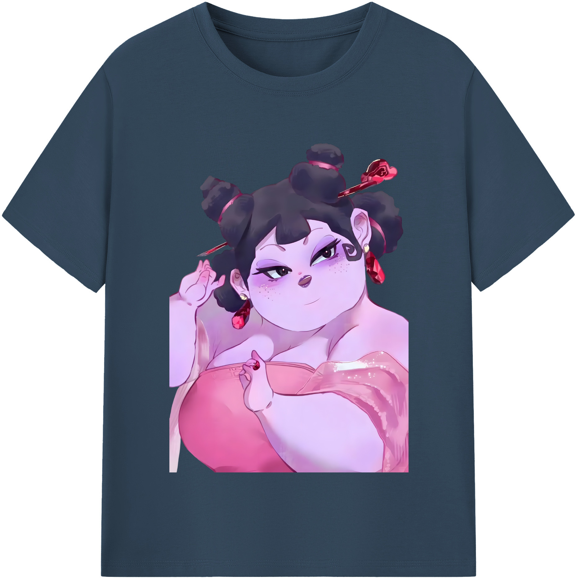（画像用） Ne Zha 2 ナタ 魔童の大暴れ 綿100％半袖Tシャツ（フロントプリント）