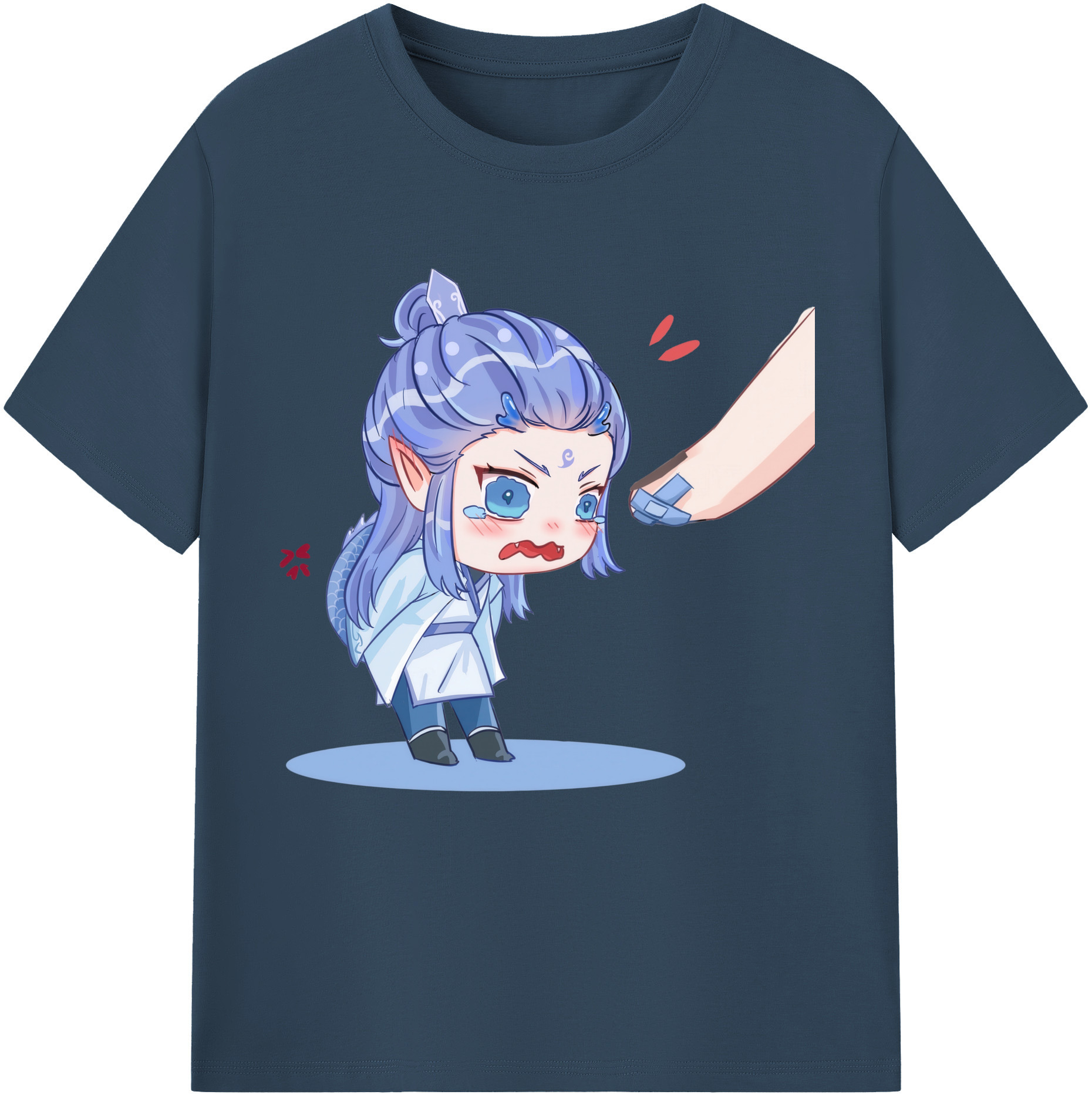 （画像用） Ne Zha 2 ナタ 魔童の大暴れ 綿100％半袖Tシャツ（フロントプリント）
