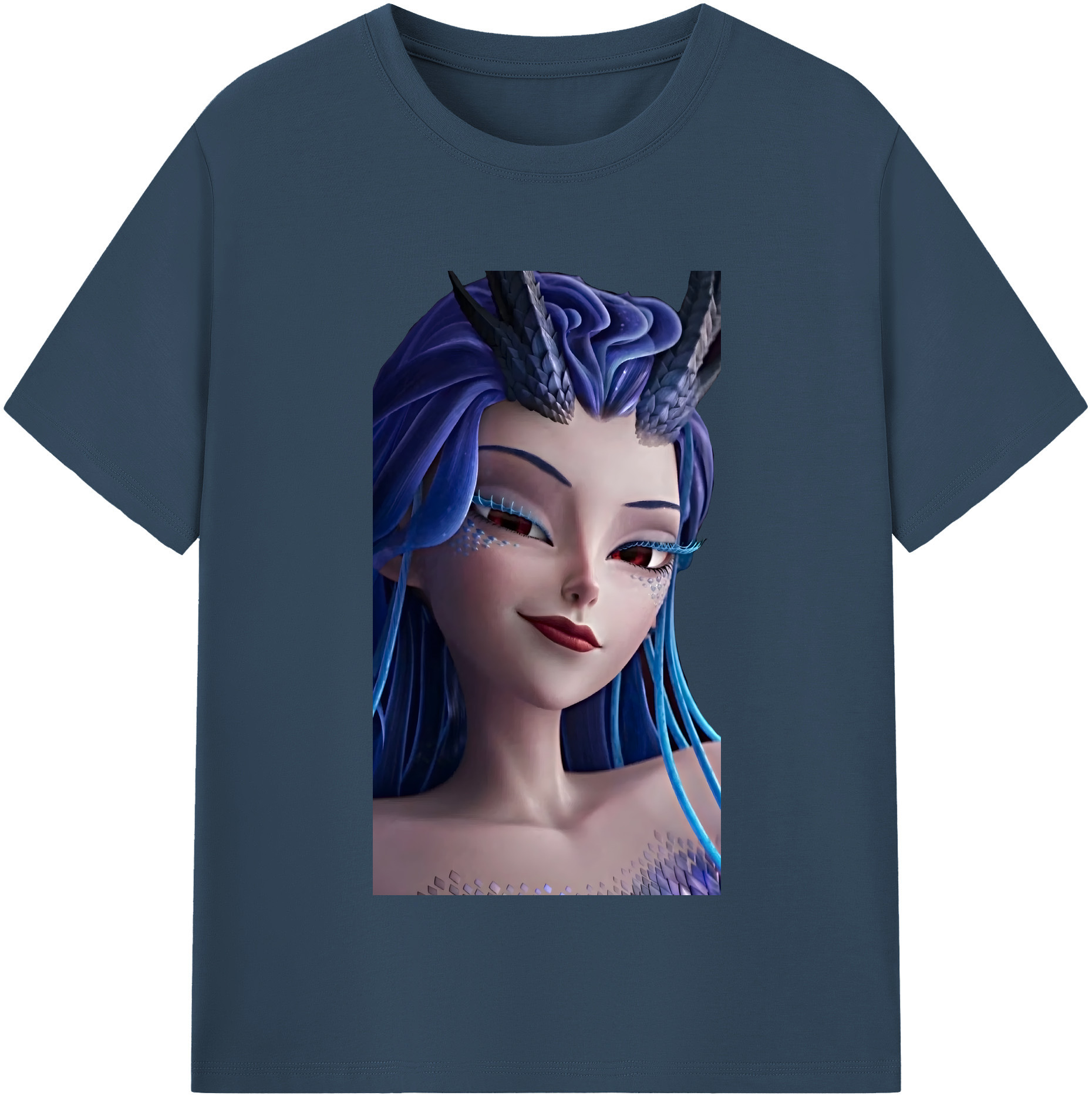 （画像用） Ne Zha 2 ナタ 魔童の大暴れ 綿100％半袖Tシャツ（フロントプリント）