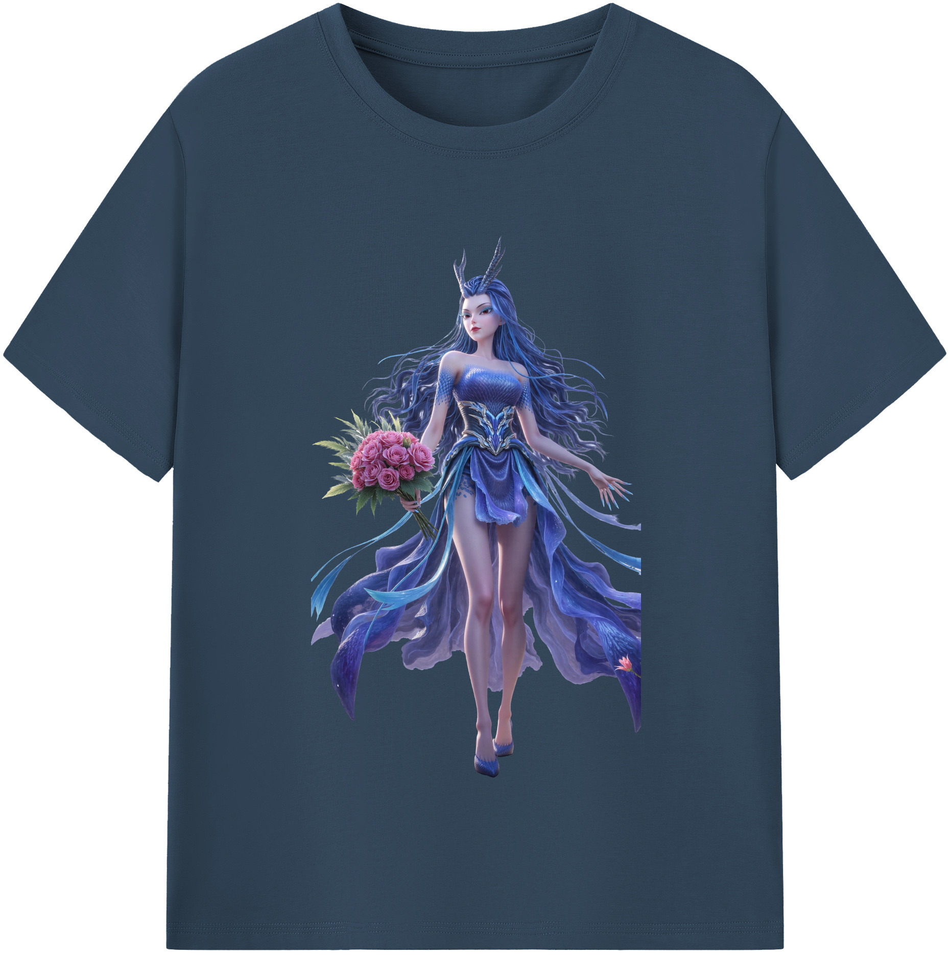 （画像用） Ne Zha 2 ナタ 魔童の大暴れ 綿100％半袖Tシャツ（フロントプリント）