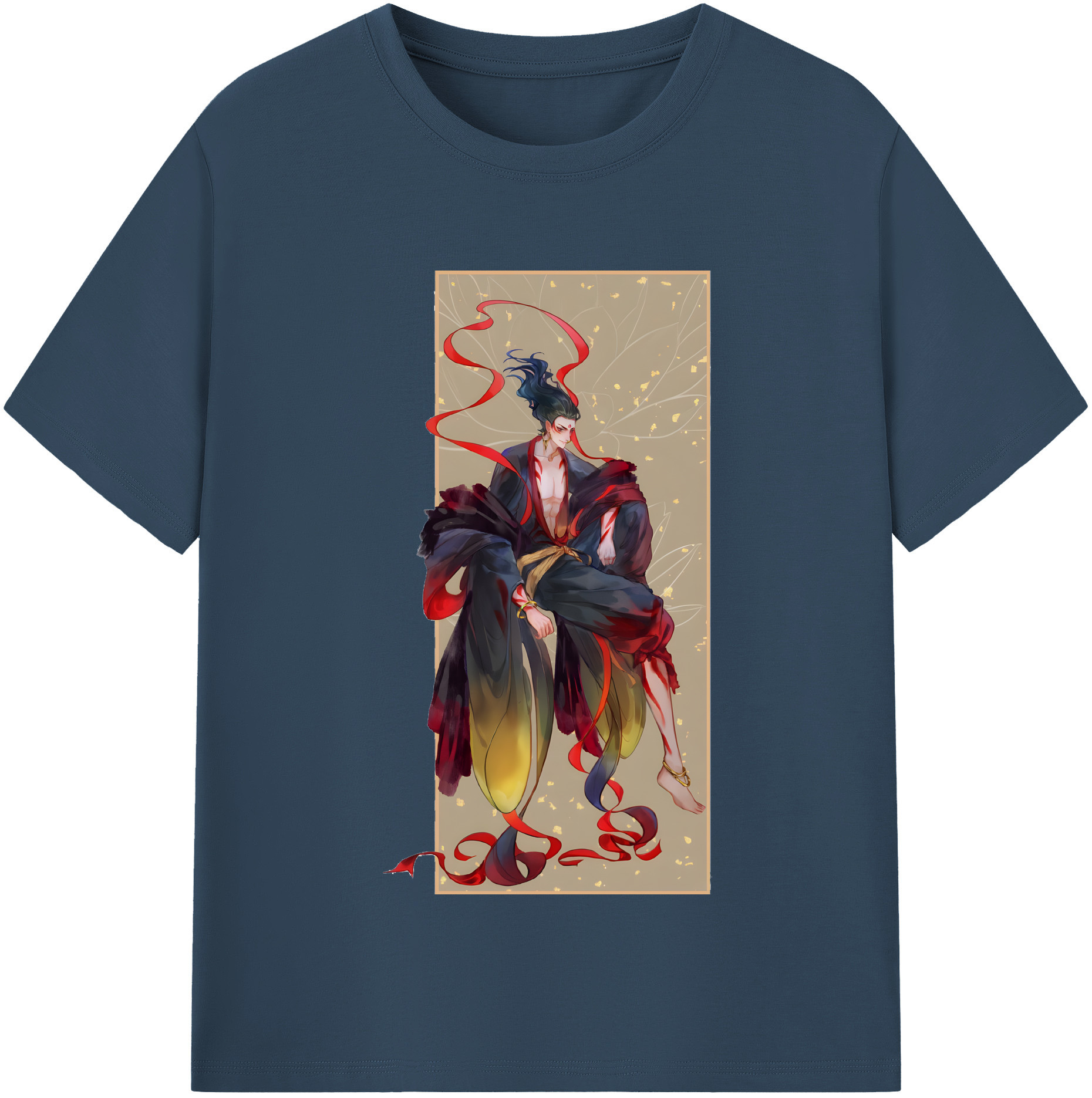 （画像用） Ne Zha 2 ナタ 魔童の大暴れ 綿100％半袖Tシャツ（フロントプリント）