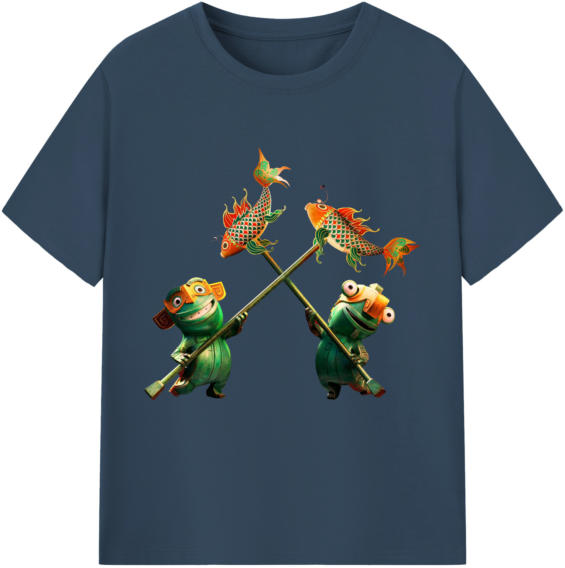 （画像用） Ne Zha 2 ナタ 魔童の大暴れ 綿100％半袖Tシャツ（フロントプリント）