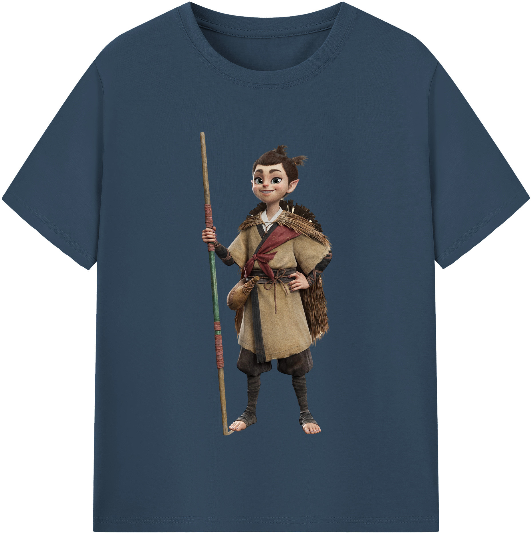 （画像用） Ne Zha 2 ナタ 魔童の大暴れ 綿100％半袖Tシャツ（フロントプリント）