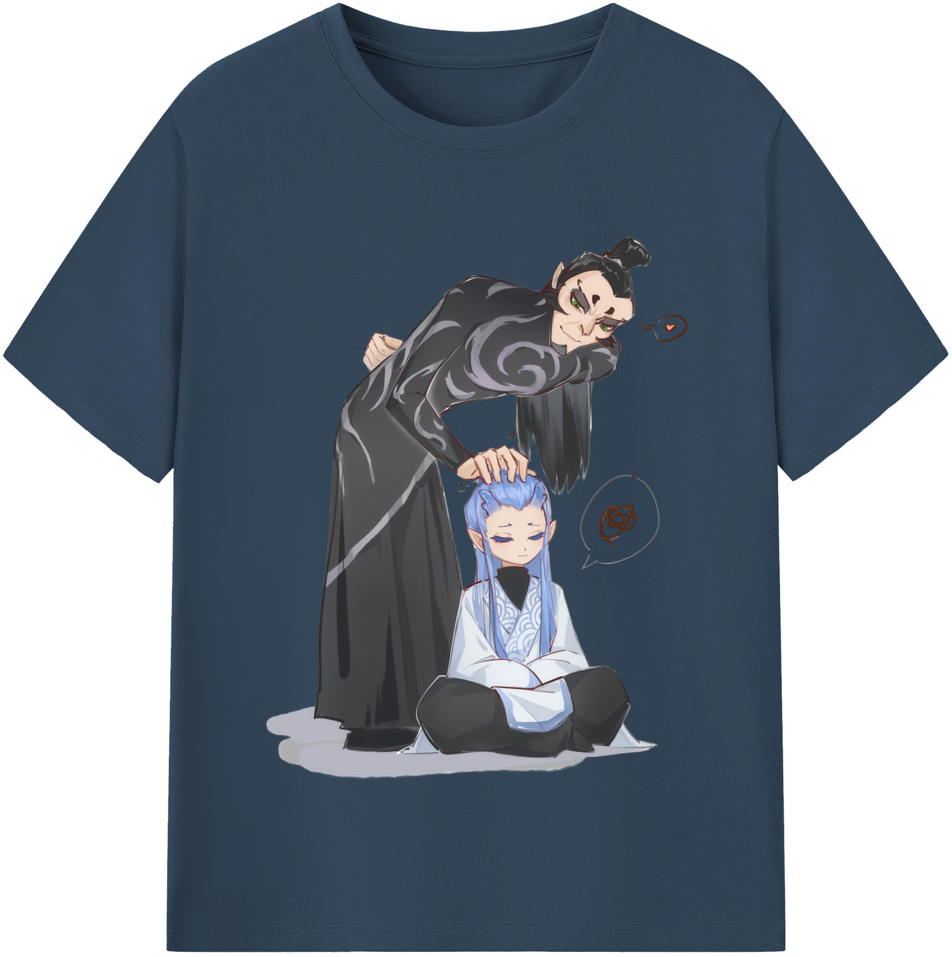 （画像用） Ne Zha 2 ナタ 魔童の大暴れ 綿100％半袖Tシャツ（フロントプリント）
